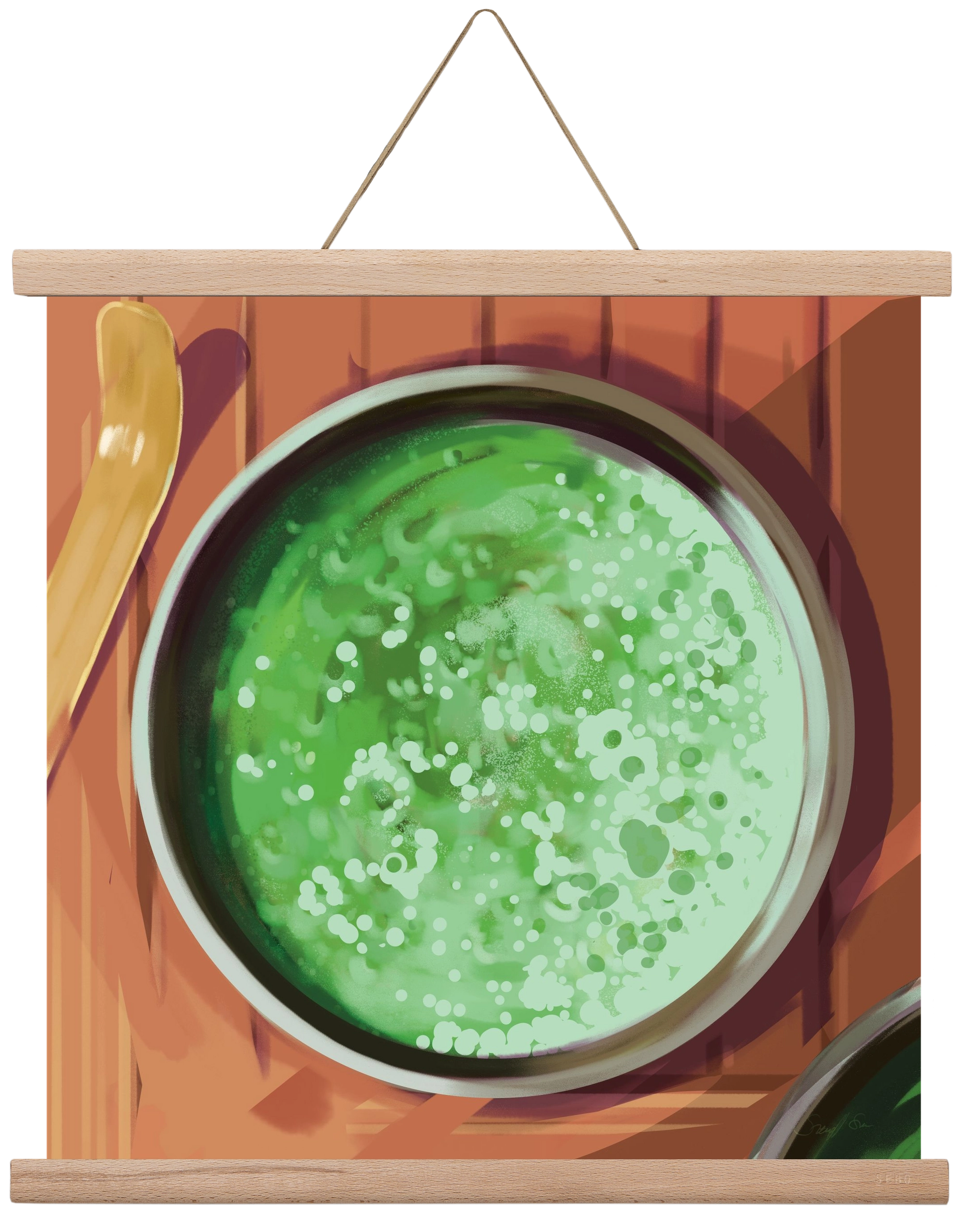 Matcha, 40x40 cm (40x40 cm), Tölgy akasztó