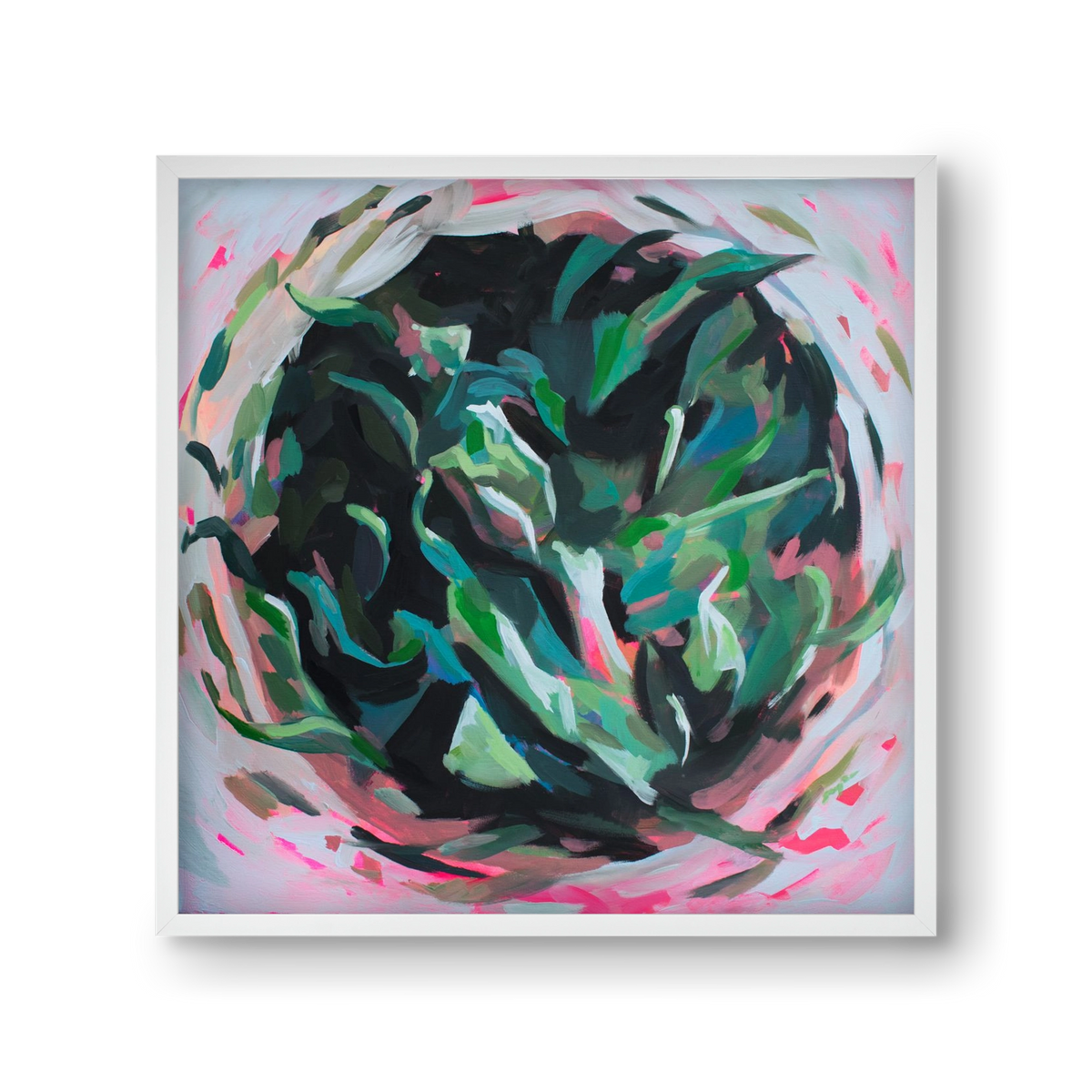 Gyokuro, 30x30 cm (30x30 cm), Fehér keret