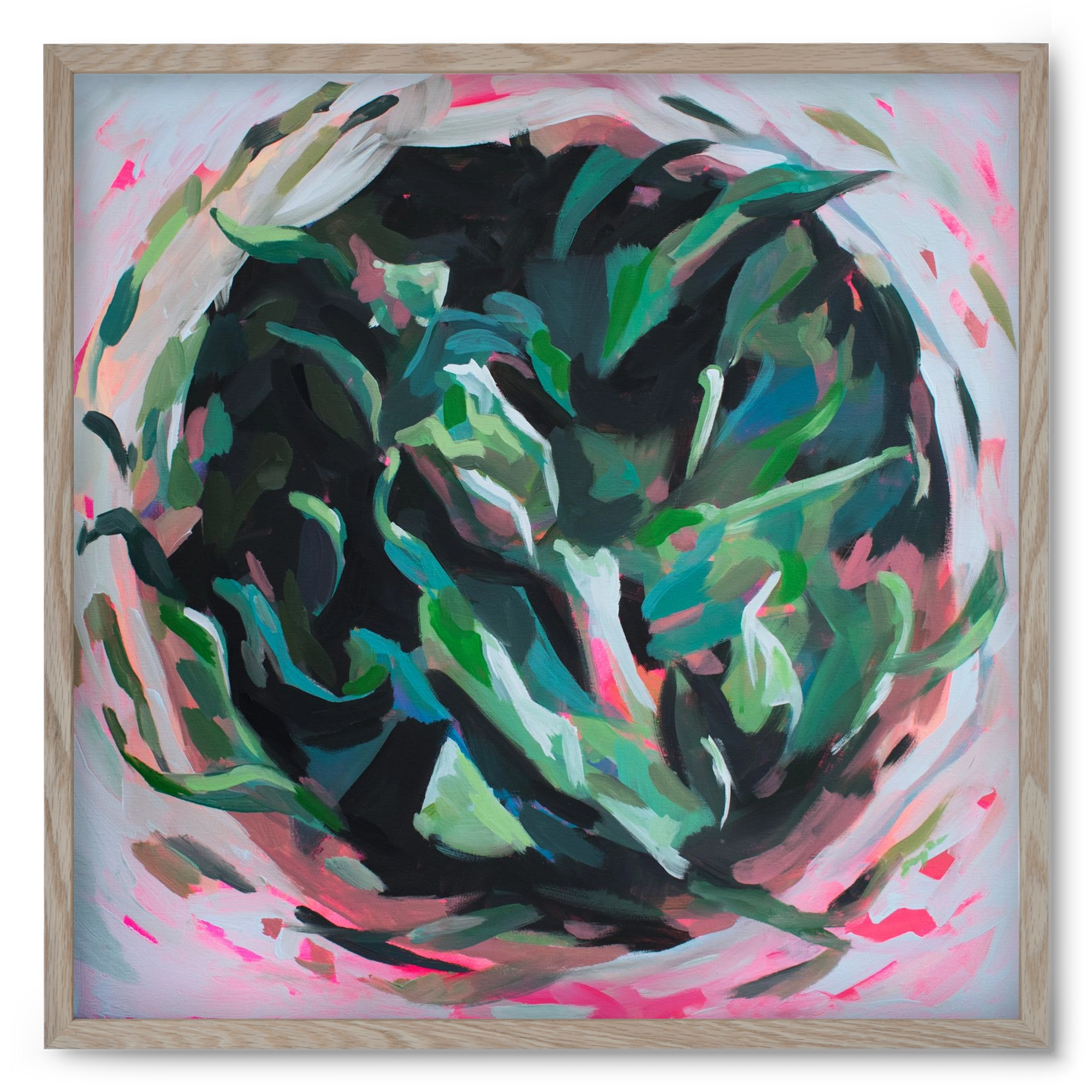 Gyokuro, 50x50 cm (50x50 cm), Tölgy keret