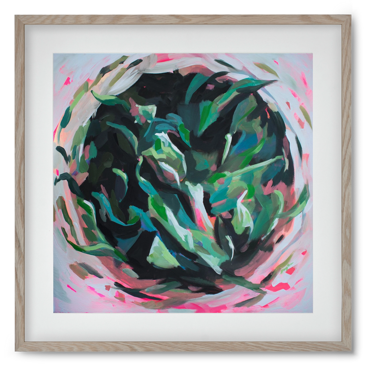 Gyokuro, 50x50 cm (40x40 cm), Tölgy keret, paszpartuval