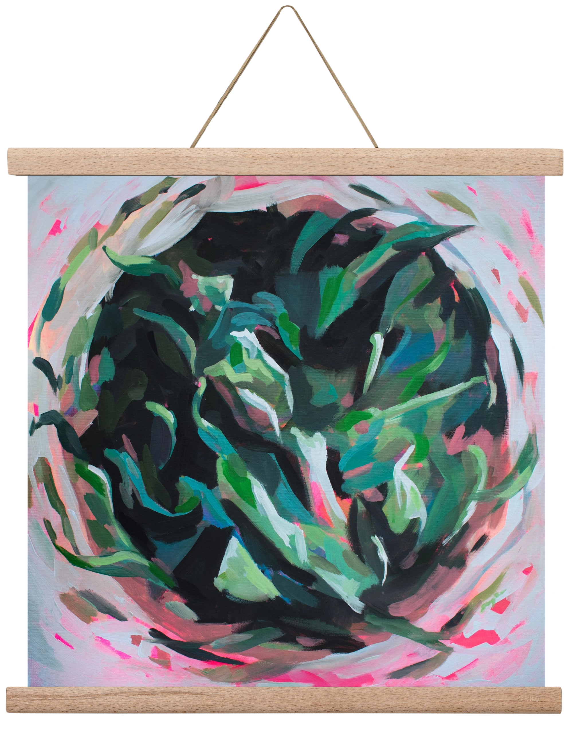 Gyokuro, 40x40 cm (40x40 cm), Tölgy akasztó