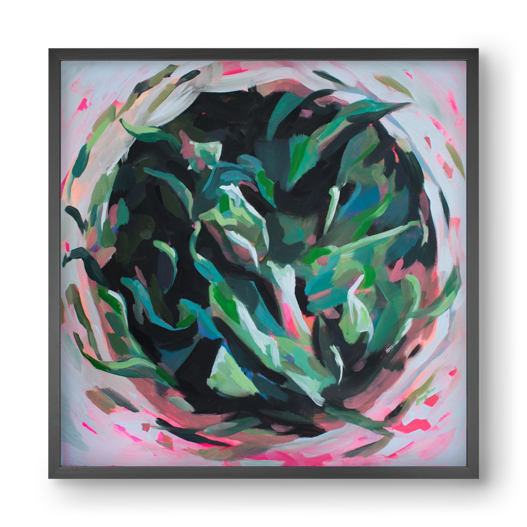 Gyokuro, 40x40 cm (40x40 cm), Fekete keret