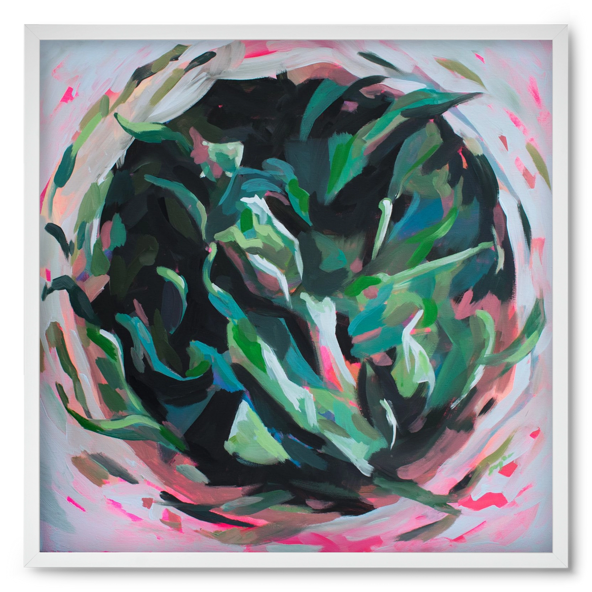 Gyokuro, 50x50 cm (50x50 cm), Fehér keret