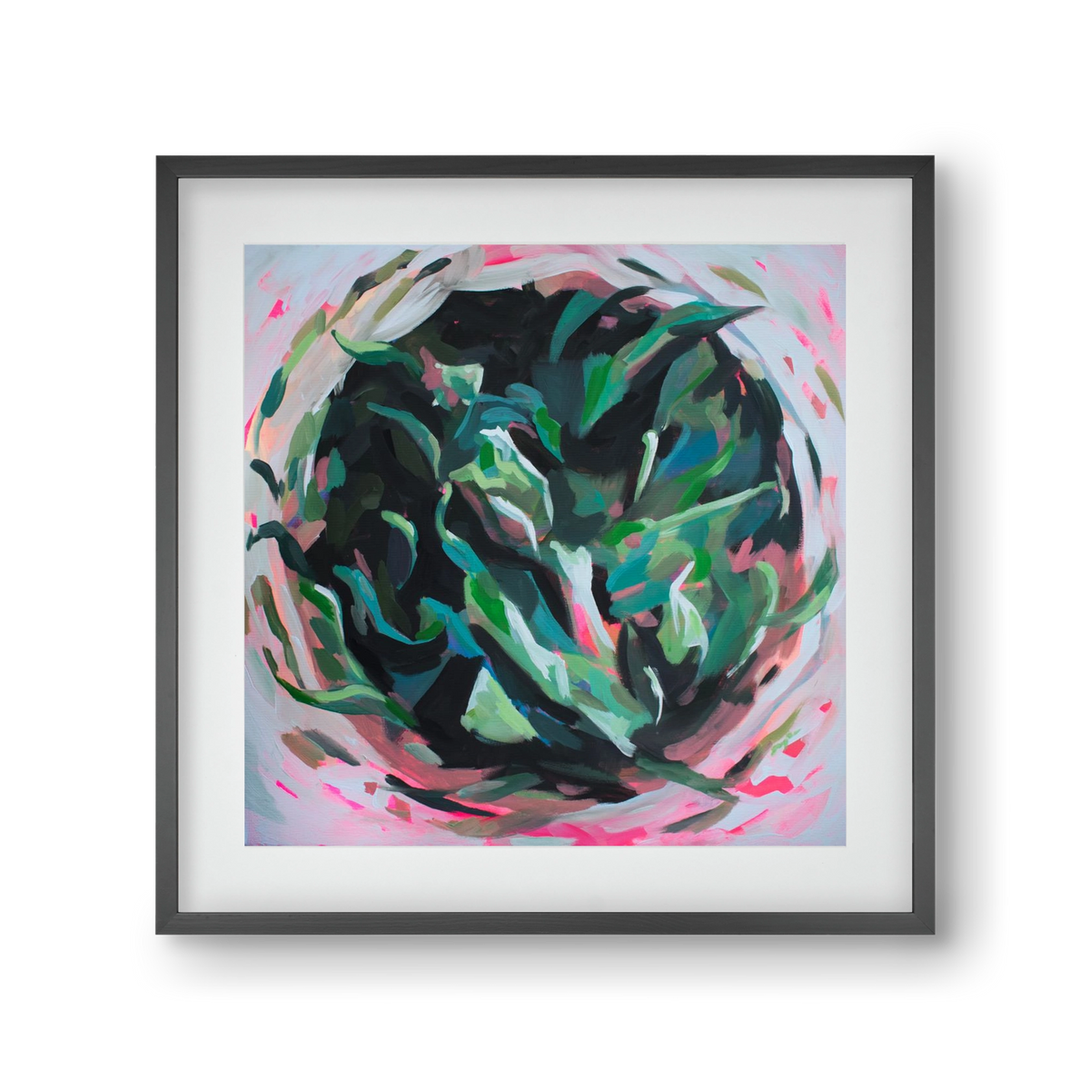 Gyokuro, 30x30 cm (20x20 cm), Fekete keret, paszpartuval