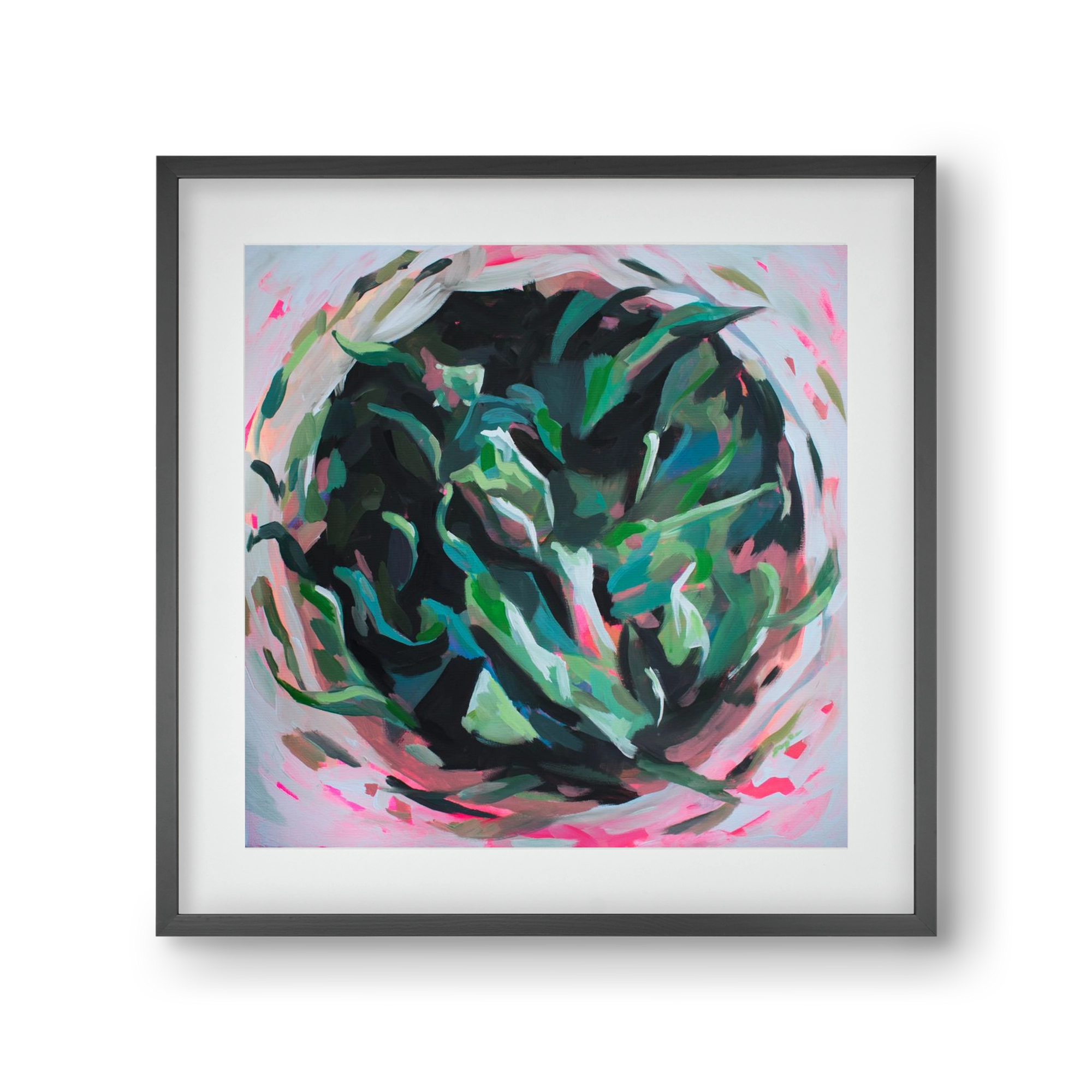 Gyokuro, 30x30 cm (20x20 cm), Fekete keret, paszpartuval