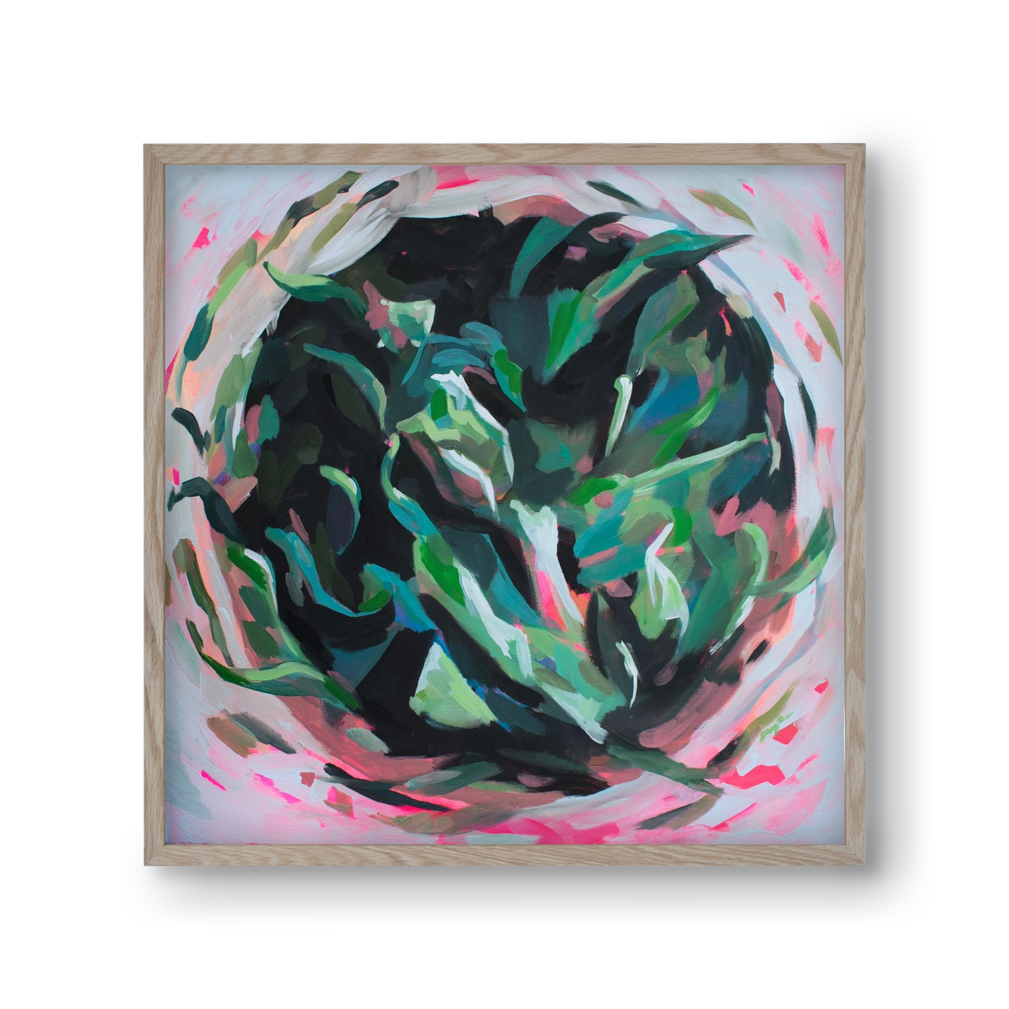 Gyokuro, 30x30 cm (30x30 cm), Tölgy keret