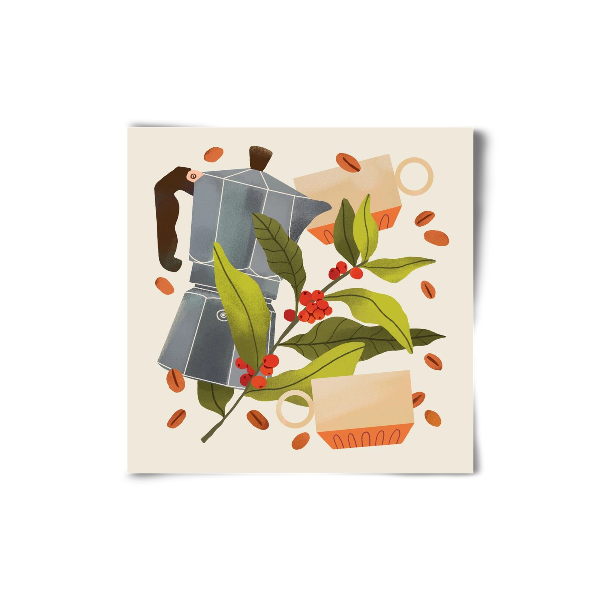 Coffee, 20x20 cm, Keret nélkül