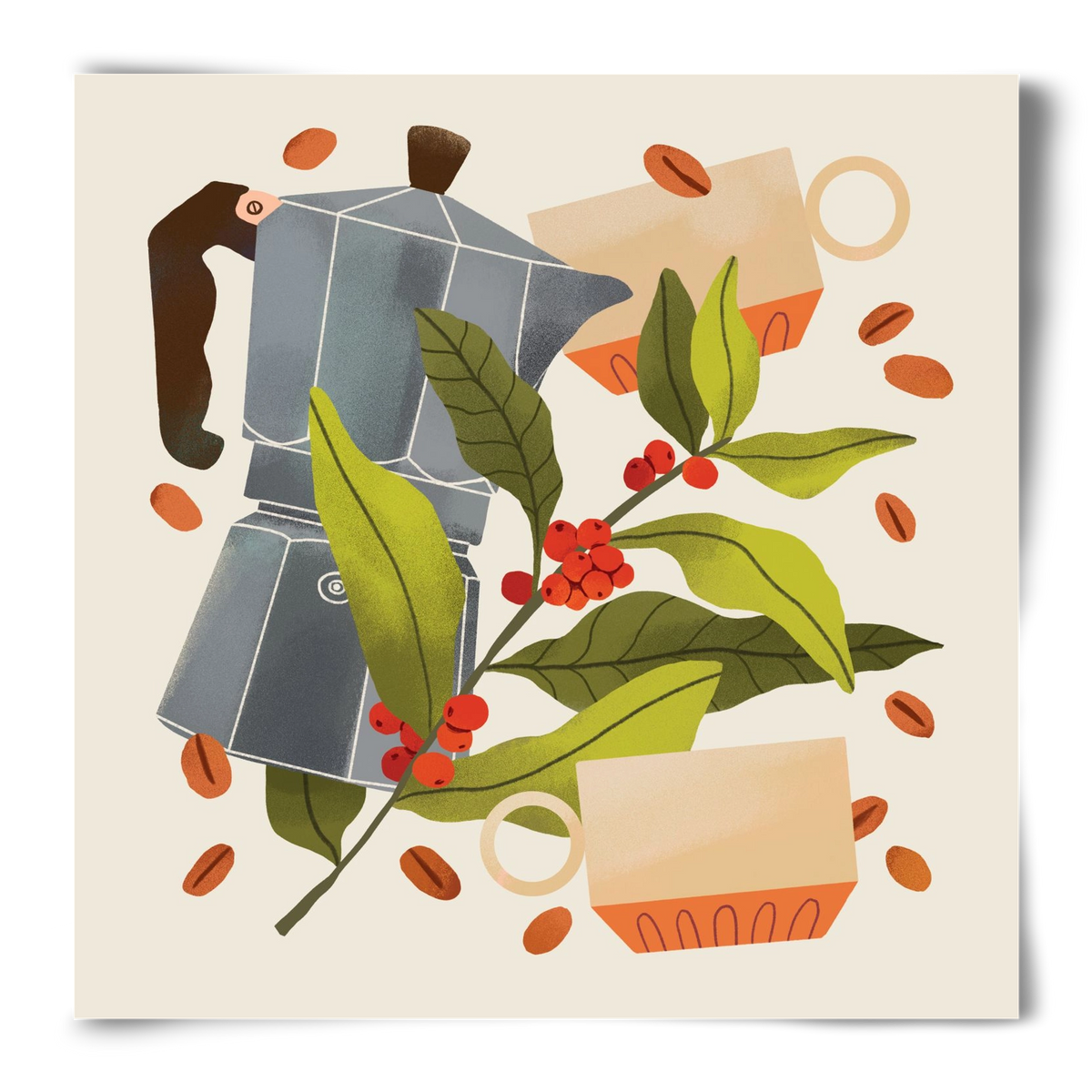 Coffee, 50x50 cm, Keret nélkül