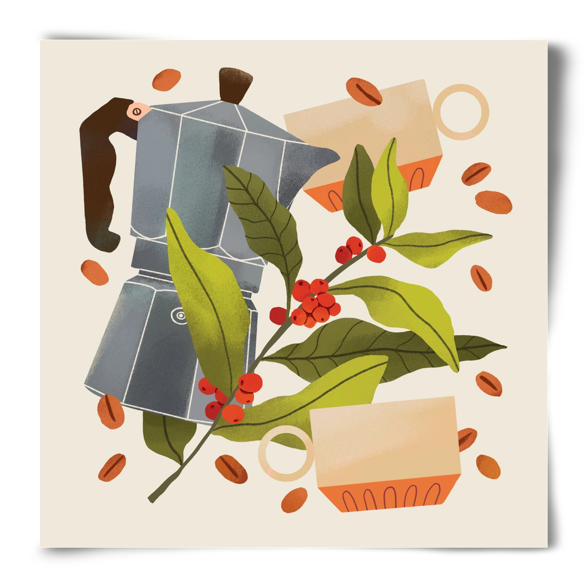 Coffee, 50x50 cm, Keret nélkül