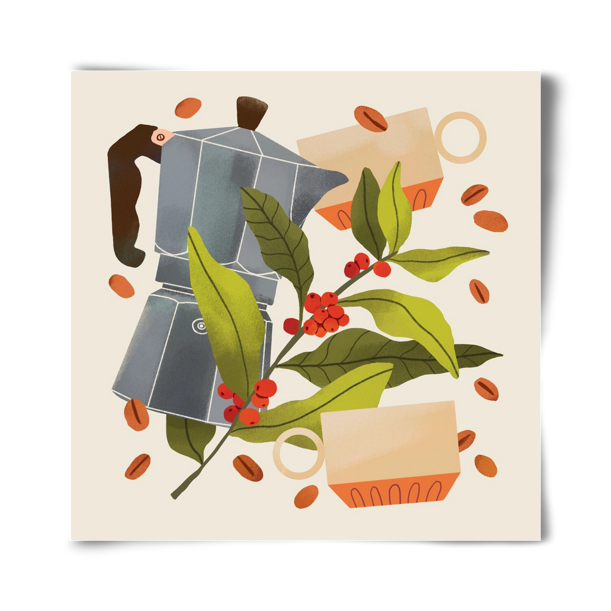 Coffee, 40x40 cm, Keret nélkül