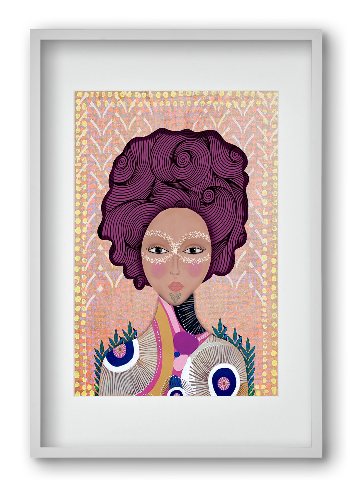 SOUL GUARDIAN, 40x60 cm (30x45 cm), Fehér keret, paszpartuval