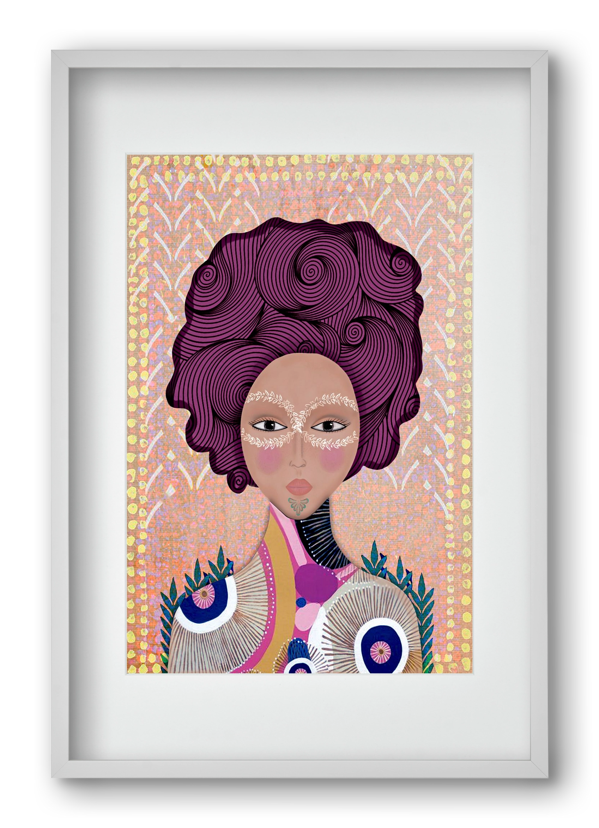 SOUL GUARDIAN, 40x60 cm (30x45 cm), Fehér keret, paszpartuval