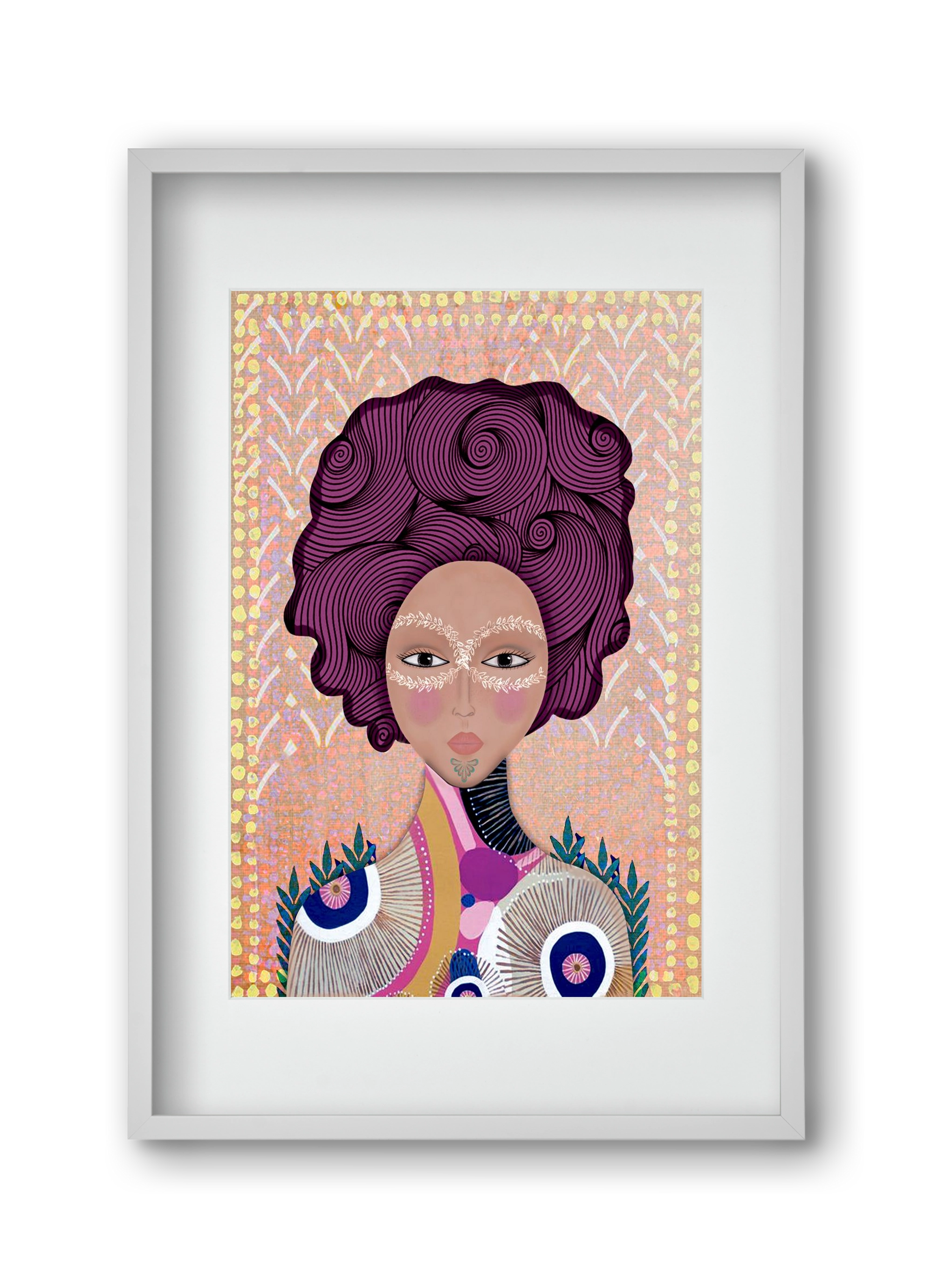 SOUL GUARDIAN, 30x45 cm (20x30 cm), Fehér keret, paszpartuval