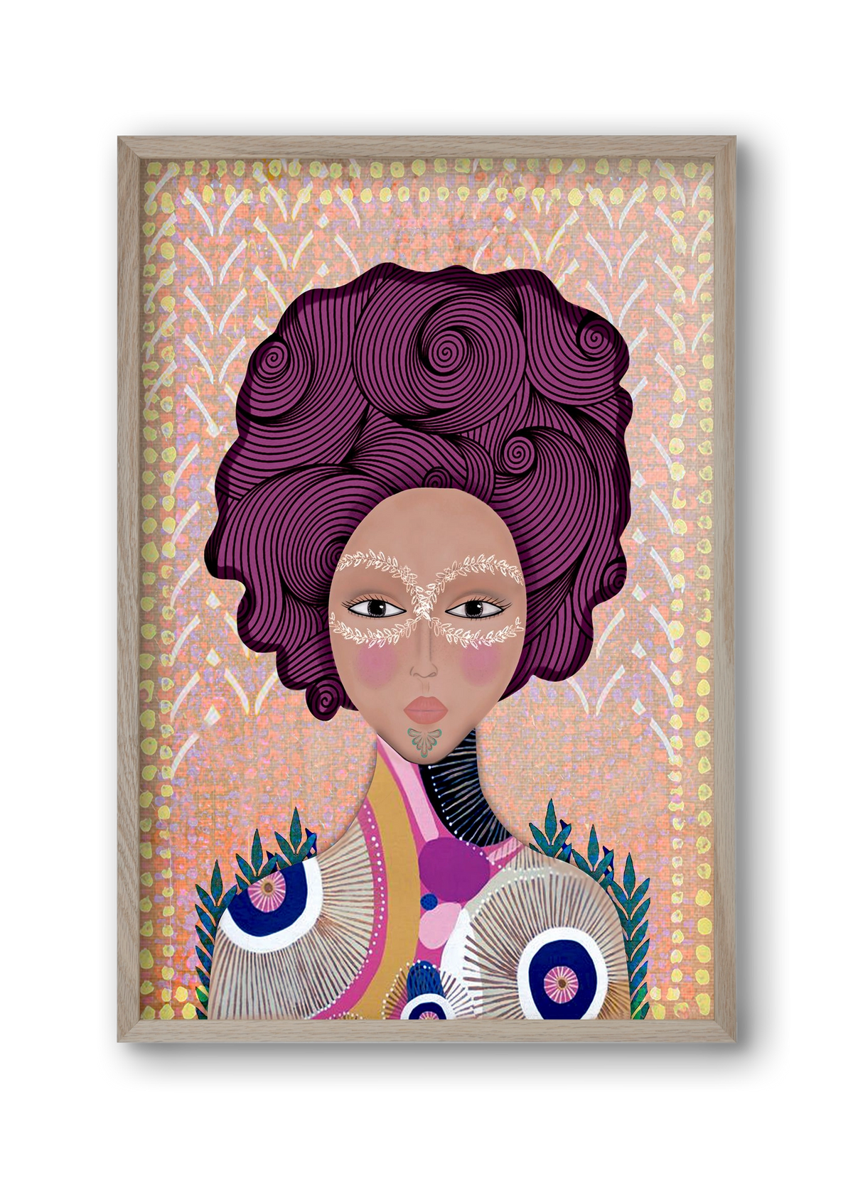 SOUL GUARDIAN, 30x45 cm (30x45 cm), Tölgy keret