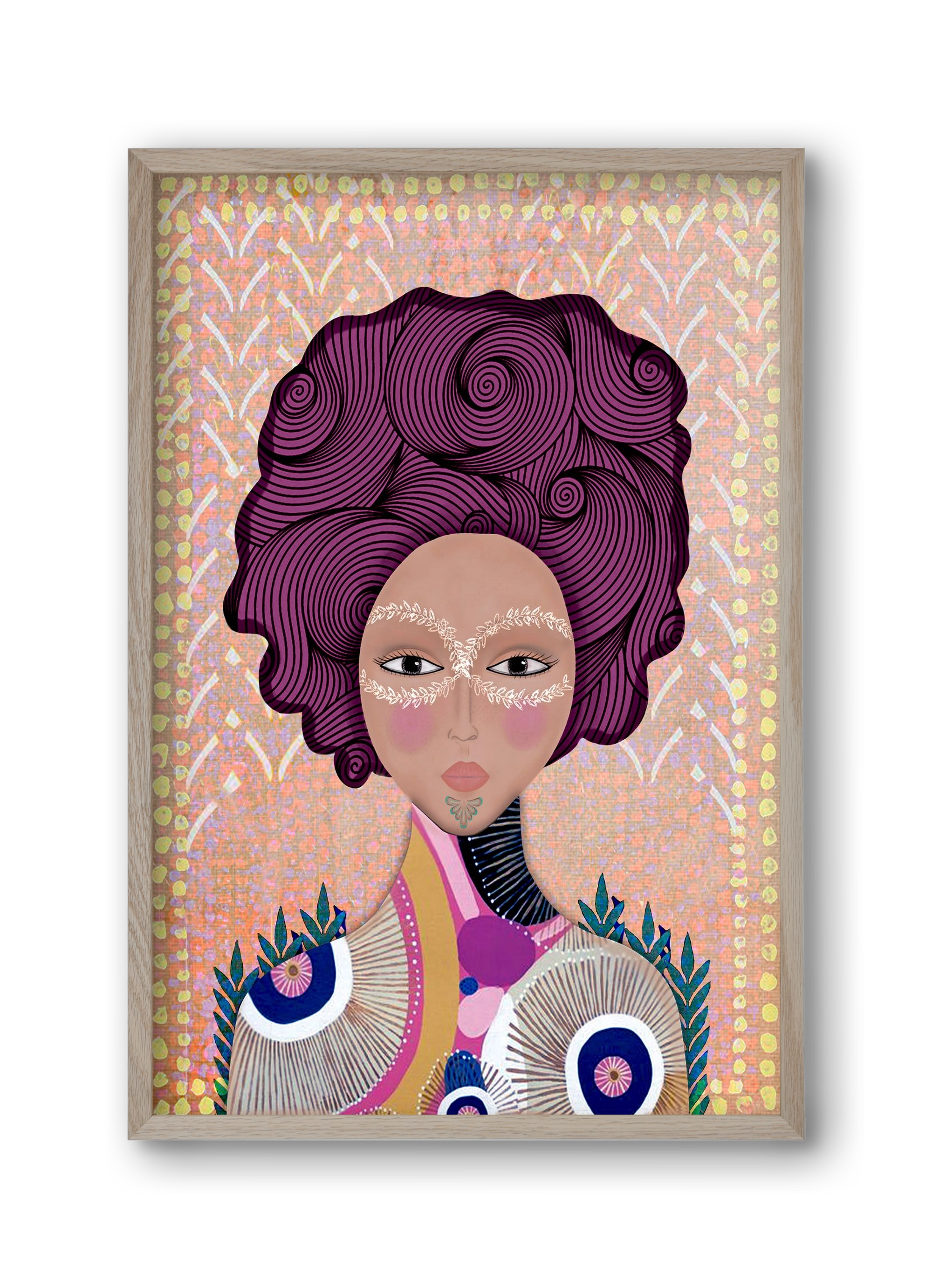 SOUL GUARDIAN, 30x45 cm (30x45 cm), Tölgy keret