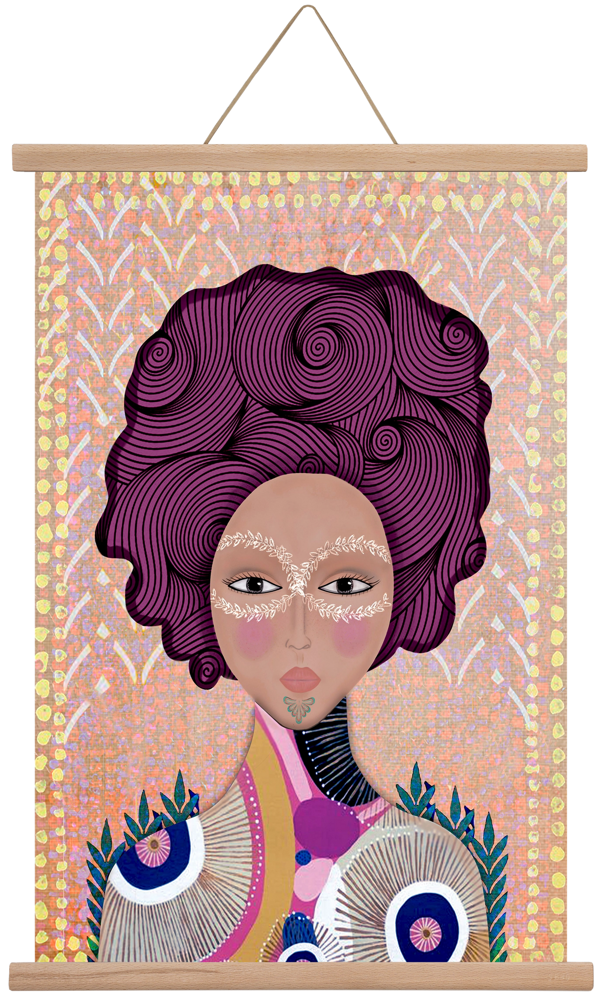 SOUL GUARDIAN, 40x60 cm (40x60 cm), Tölgy akasztó