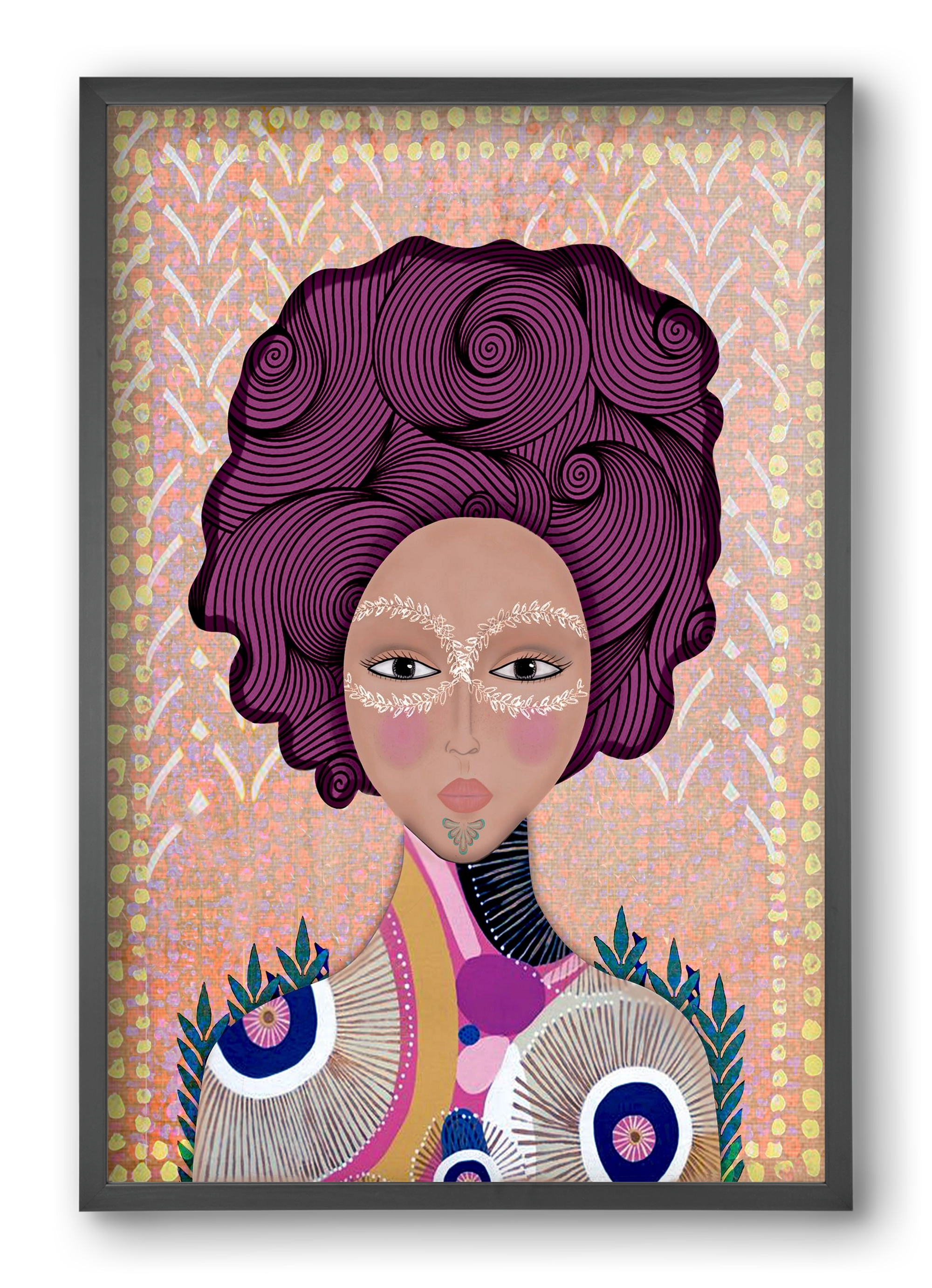 SOUL GUARDIAN, 40x60 cm (40x60 cm), Fekete keret