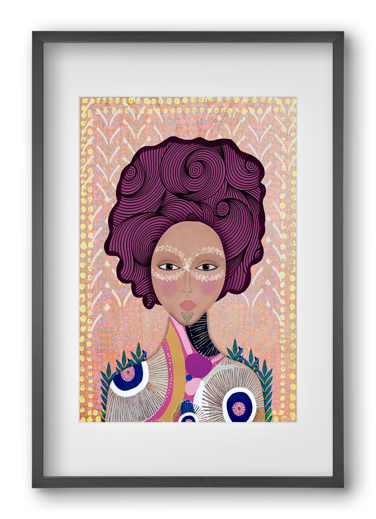 SOUL GUARDIAN, 40x60 cm (30x45 cm), Fekete keret, paszpartuval