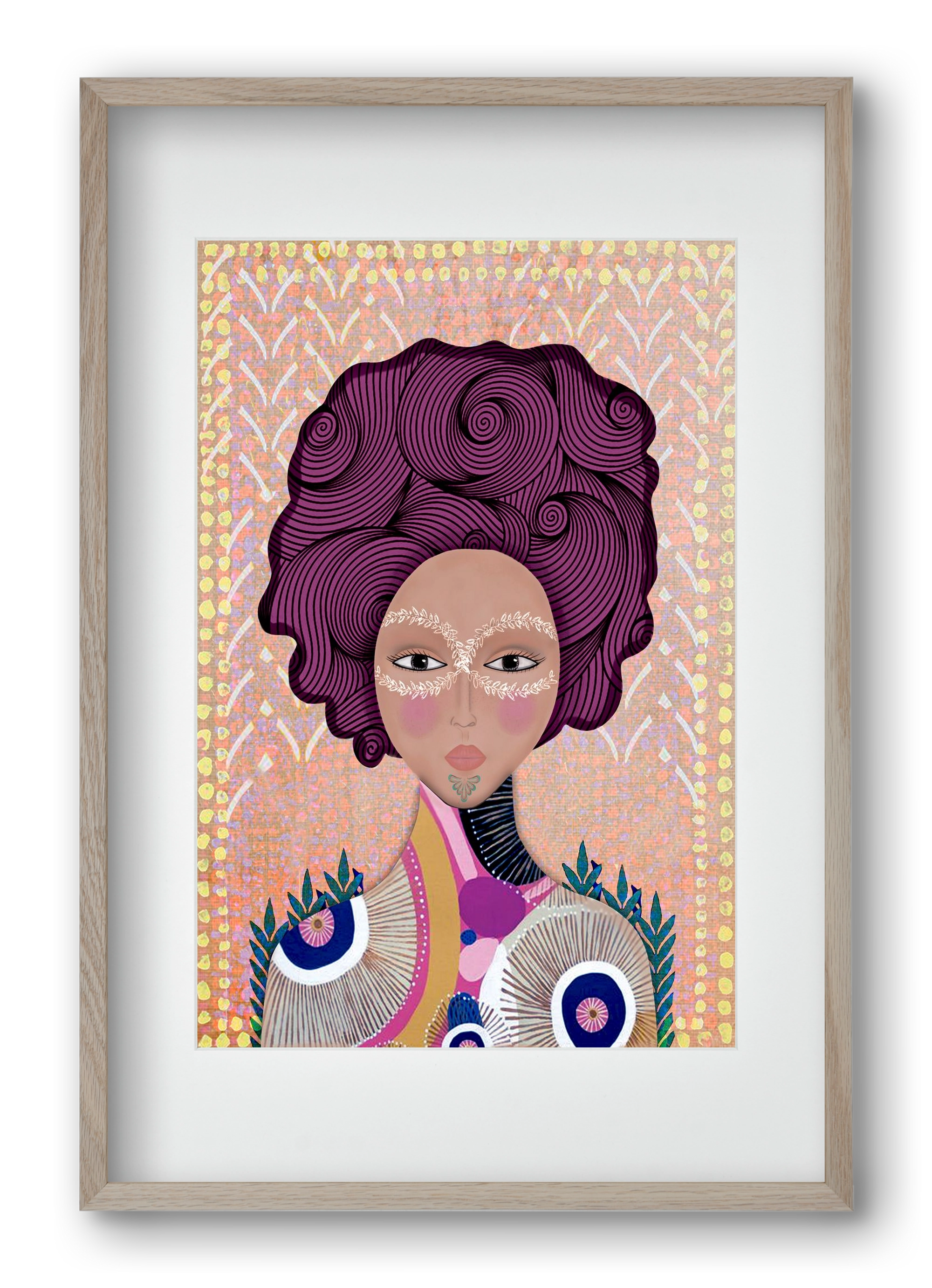 SOUL GUARDIAN, 40x60 cm (30x45 cm), Tölgy keret, paszpartuval