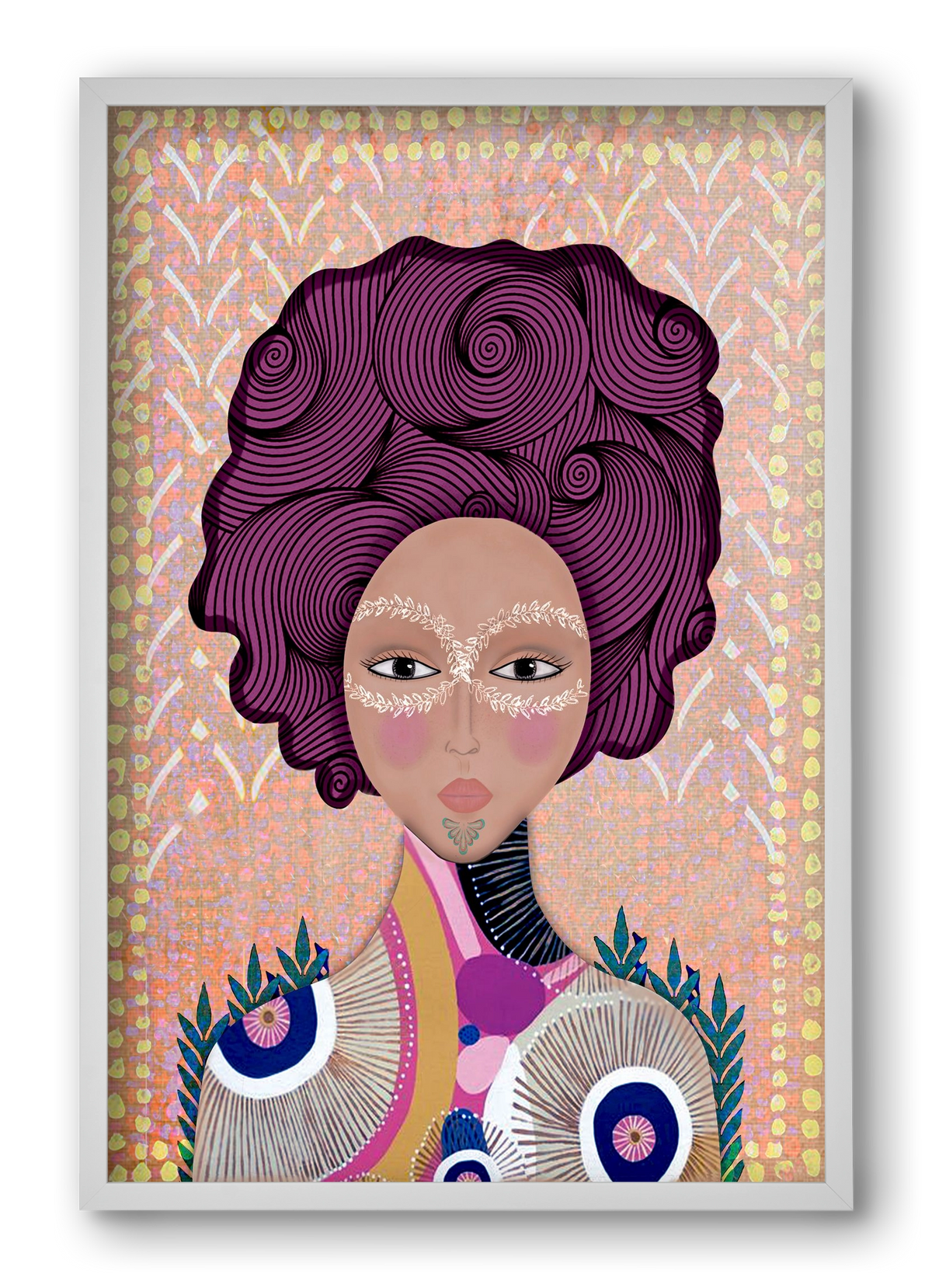 SOUL GUARDIAN, 40x60 cm (40x60 cm), Fehér keret