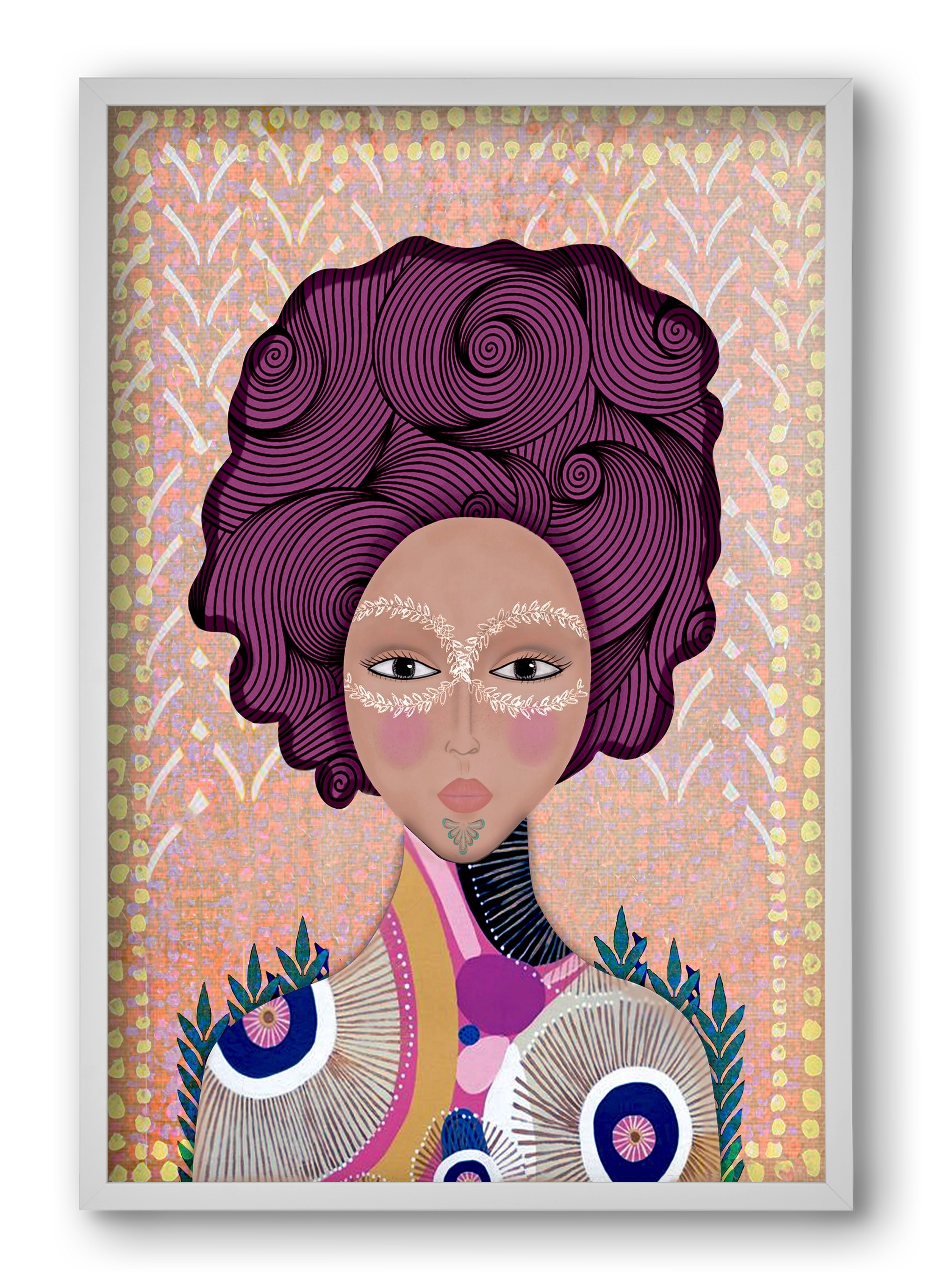 SOUL GUARDIAN, 40x60 cm (40x60 cm), Fehér keret