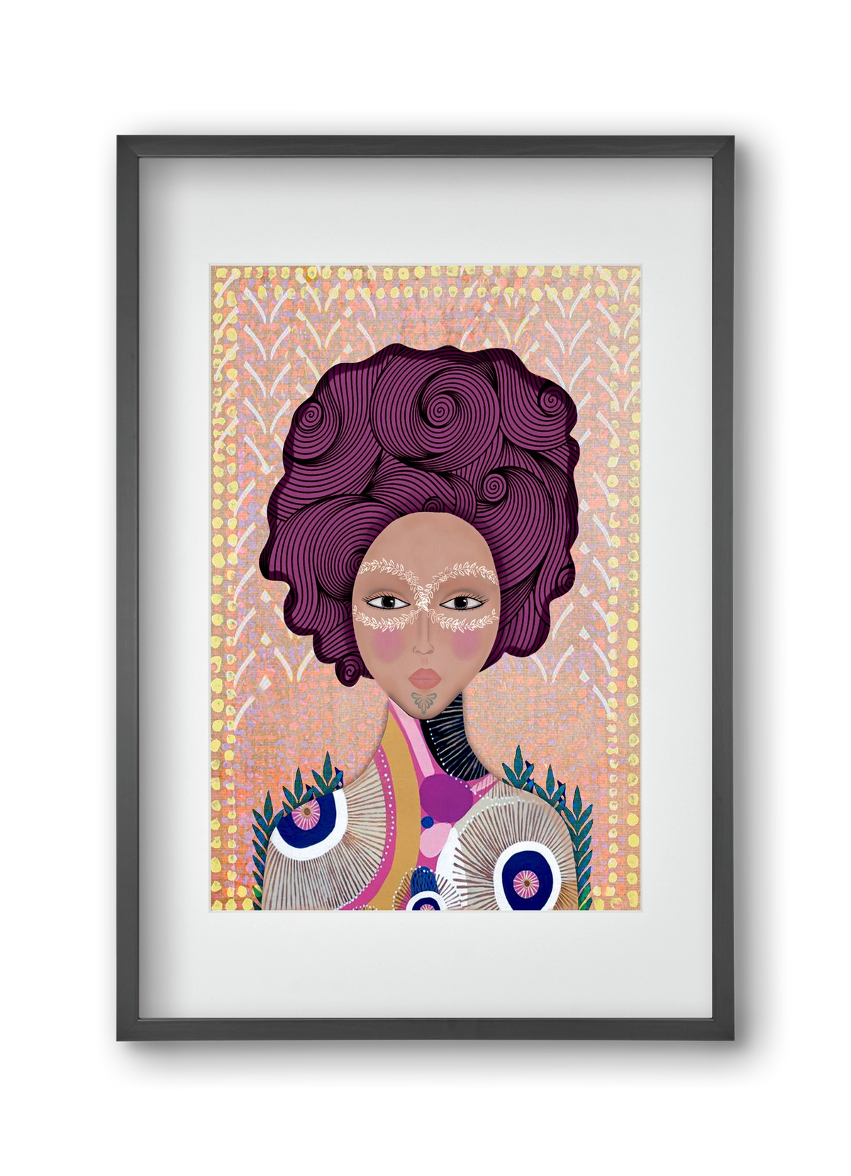 SOUL GUARDIAN, 30x45 cm (20x30 cm), Fekete keret, paszpartuval