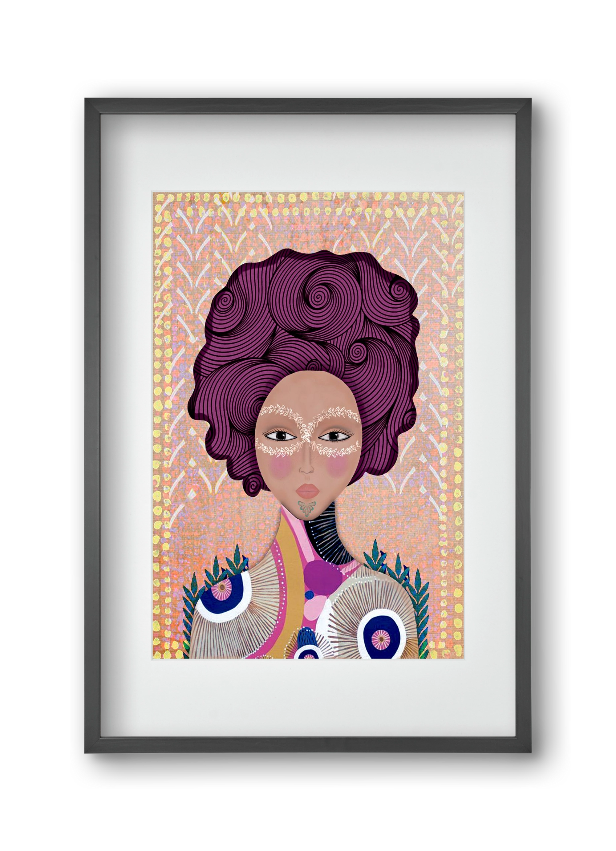 SOUL GUARDIAN, 30x45 cm (20x30 cm), Fekete keret, paszpartuval