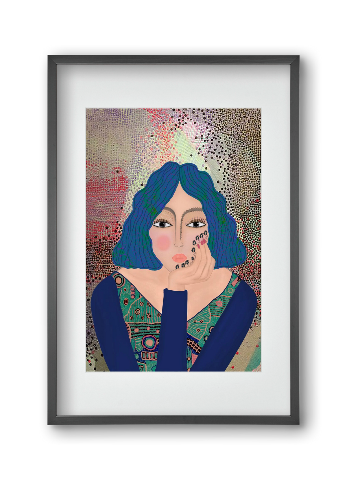 LILA, 30x45 cm (20x30 cm), Fekete keret, paszpartuval