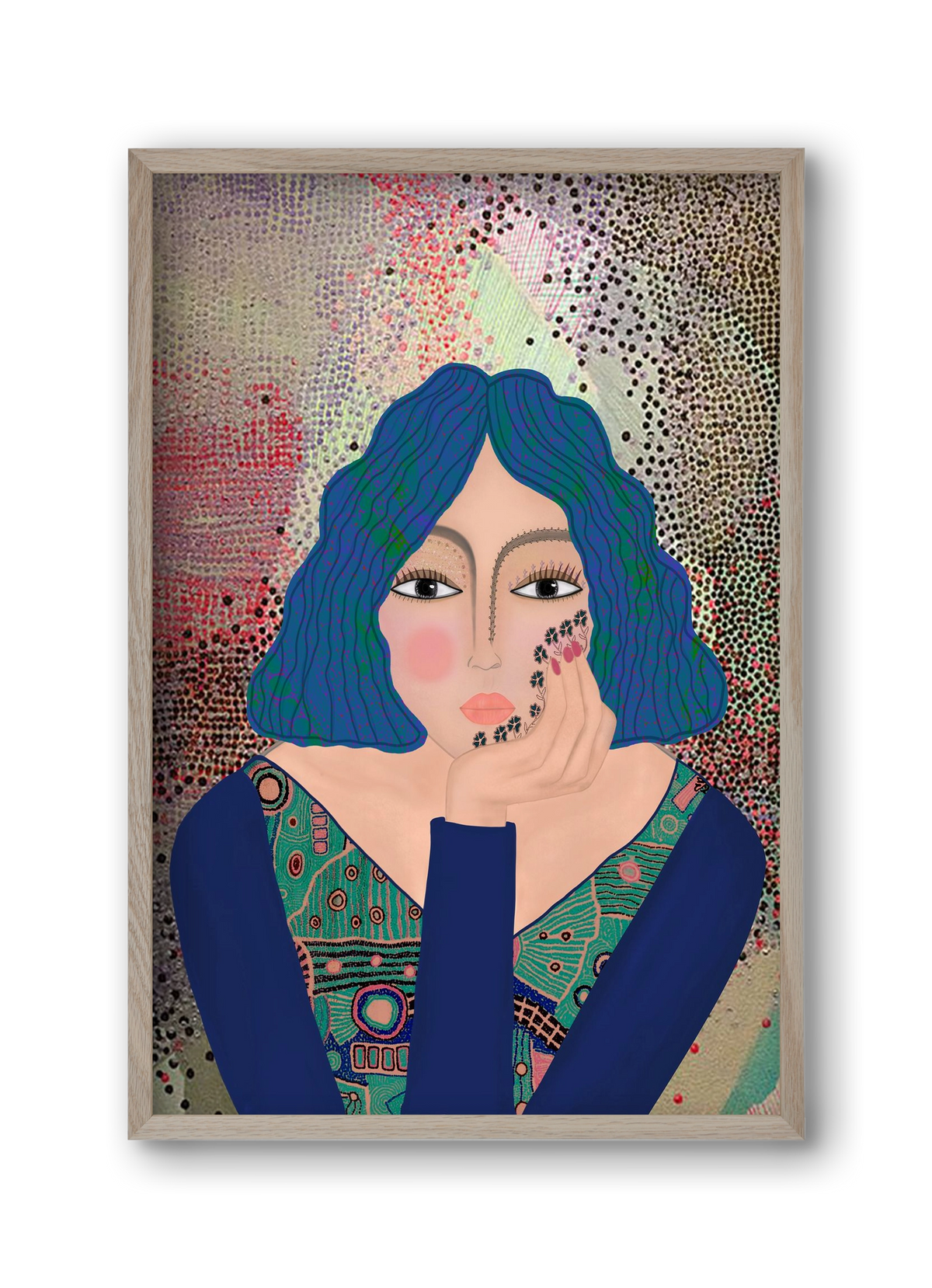 LILA, 30x45 cm (30x45 cm), Tölgy keret