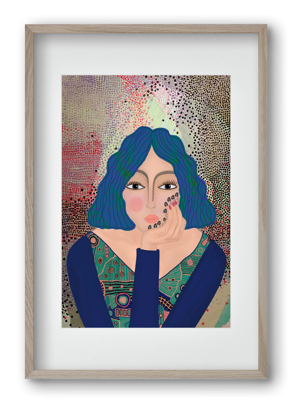 LILA, 40x60 cm (30x45 cm), Tölgy keret, paszpartuval