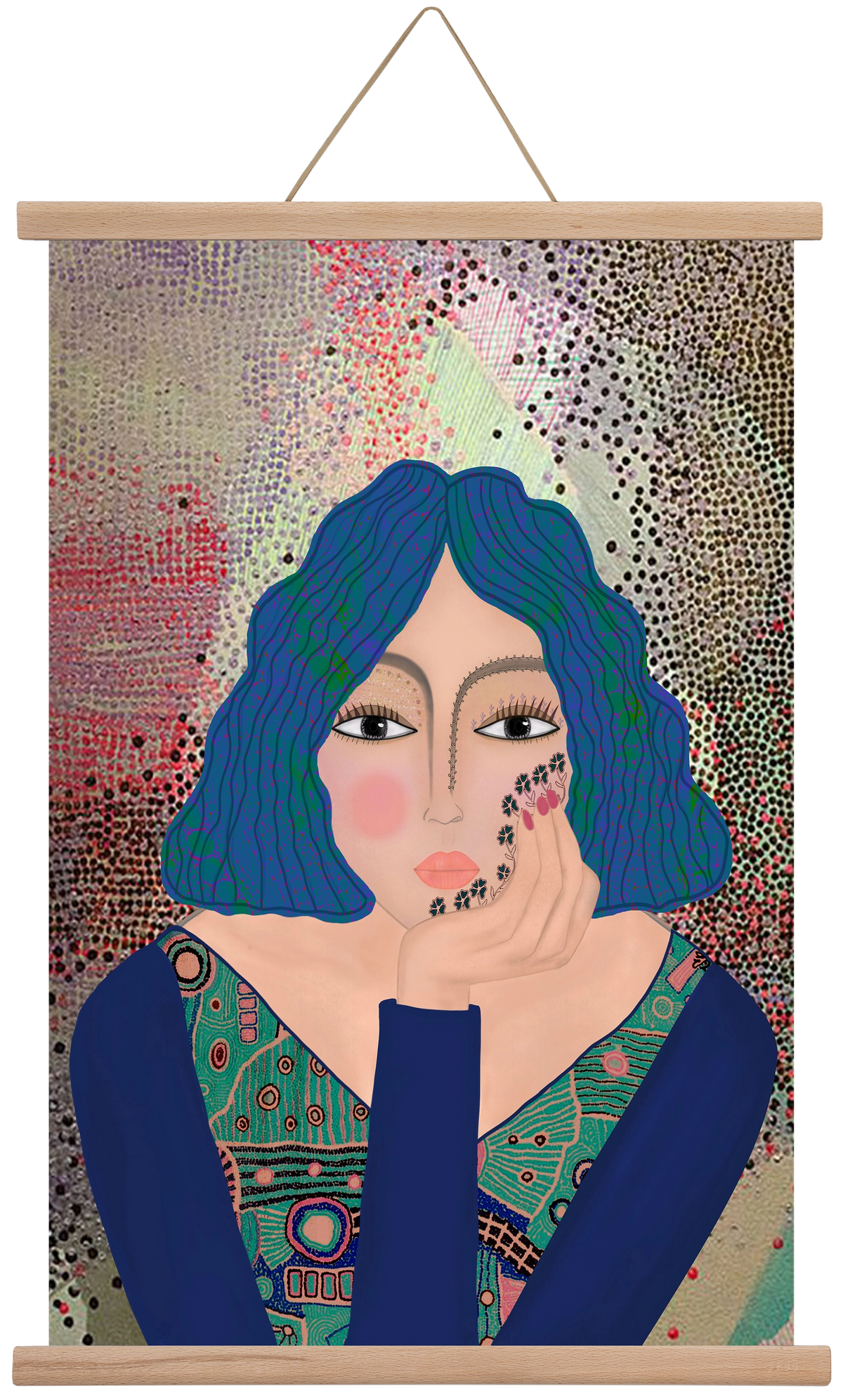 LILA, 40x60 cm (40x60 cm), Tölgy akasztó