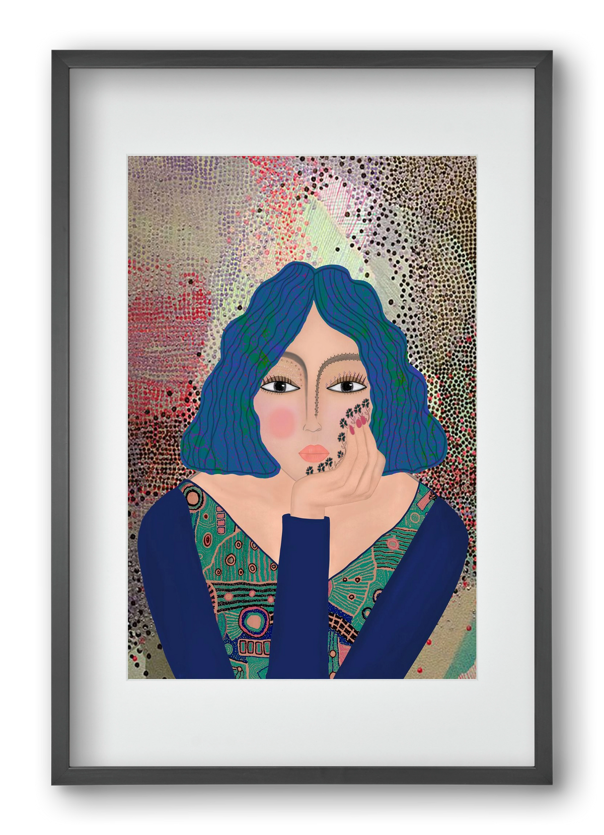 LILA, 40x60 cm (30x45 cm), Fekete keret, paszpartuval