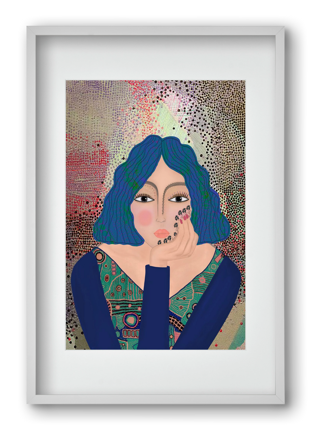 LILA, 40x60 cm (30x45 cm), Fehér keret, paszpartuval