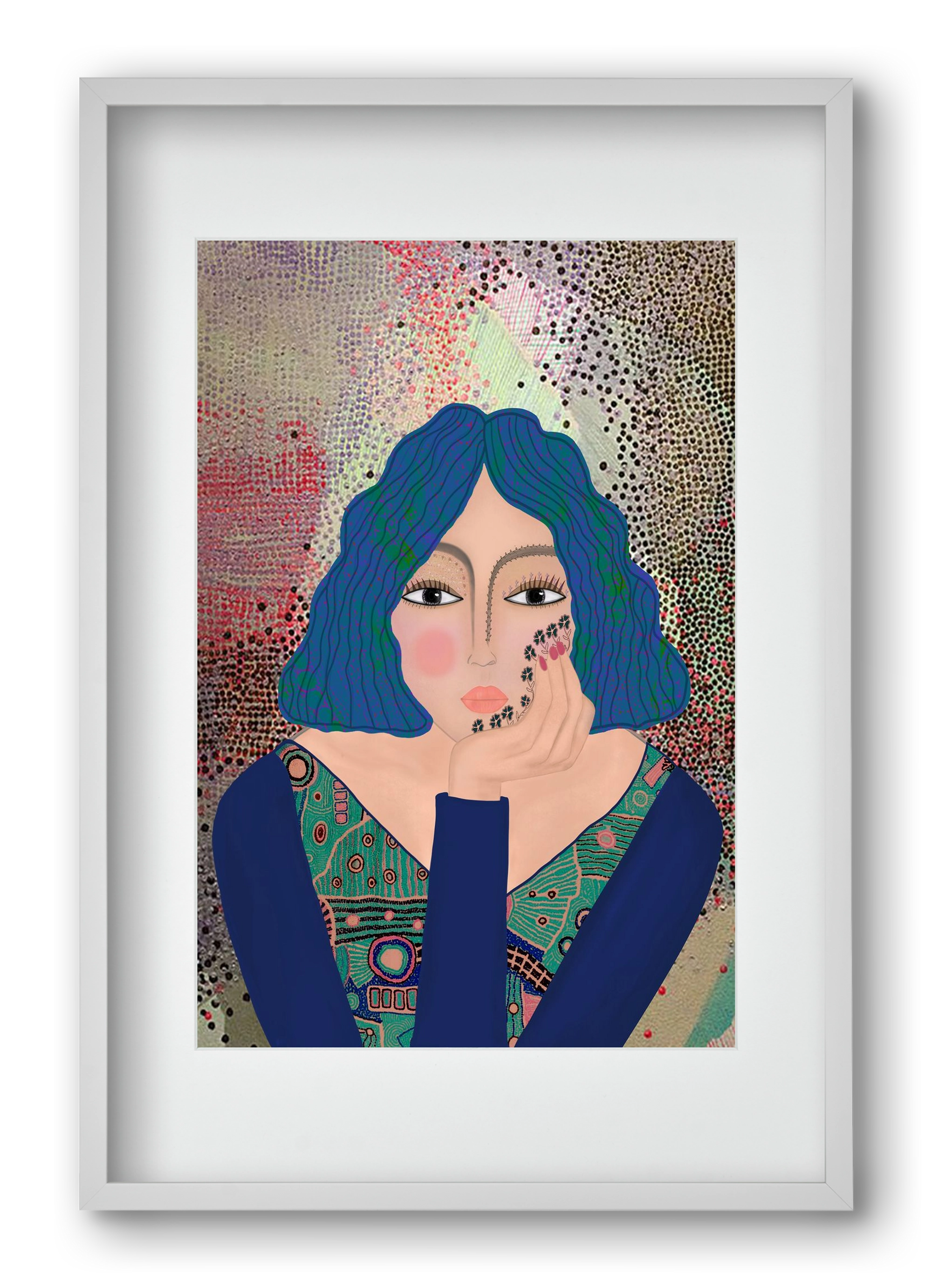 LILA, 40x60 cm (30x45 cm), Fehér keret, paszpartuval