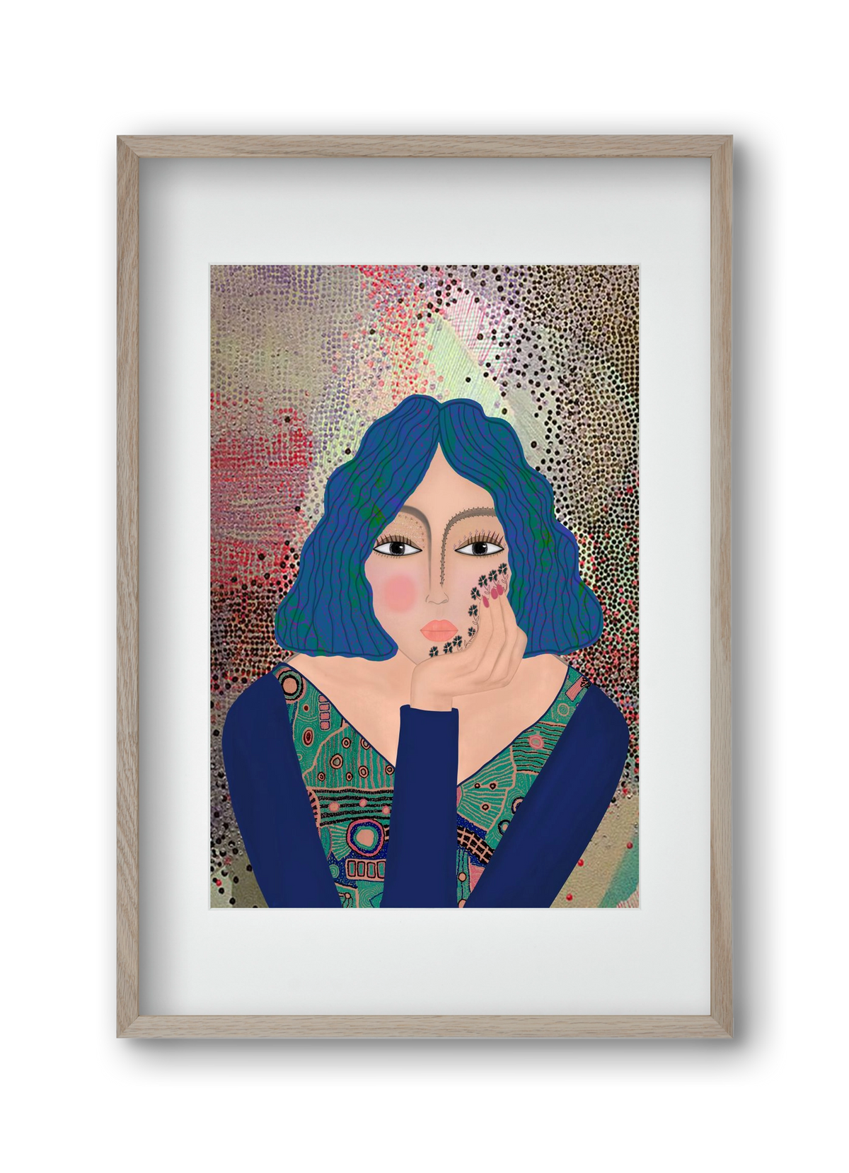 LILA, 30x45 cm (20x30 cm), Tölgy keret, paszpartuval