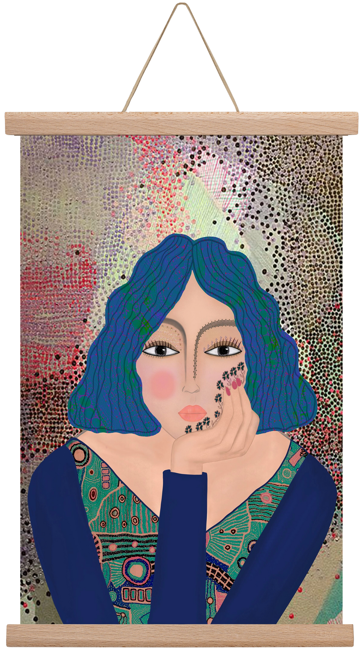 LILA, 30x45 cm (30x45 cm), Tölgy akasztó