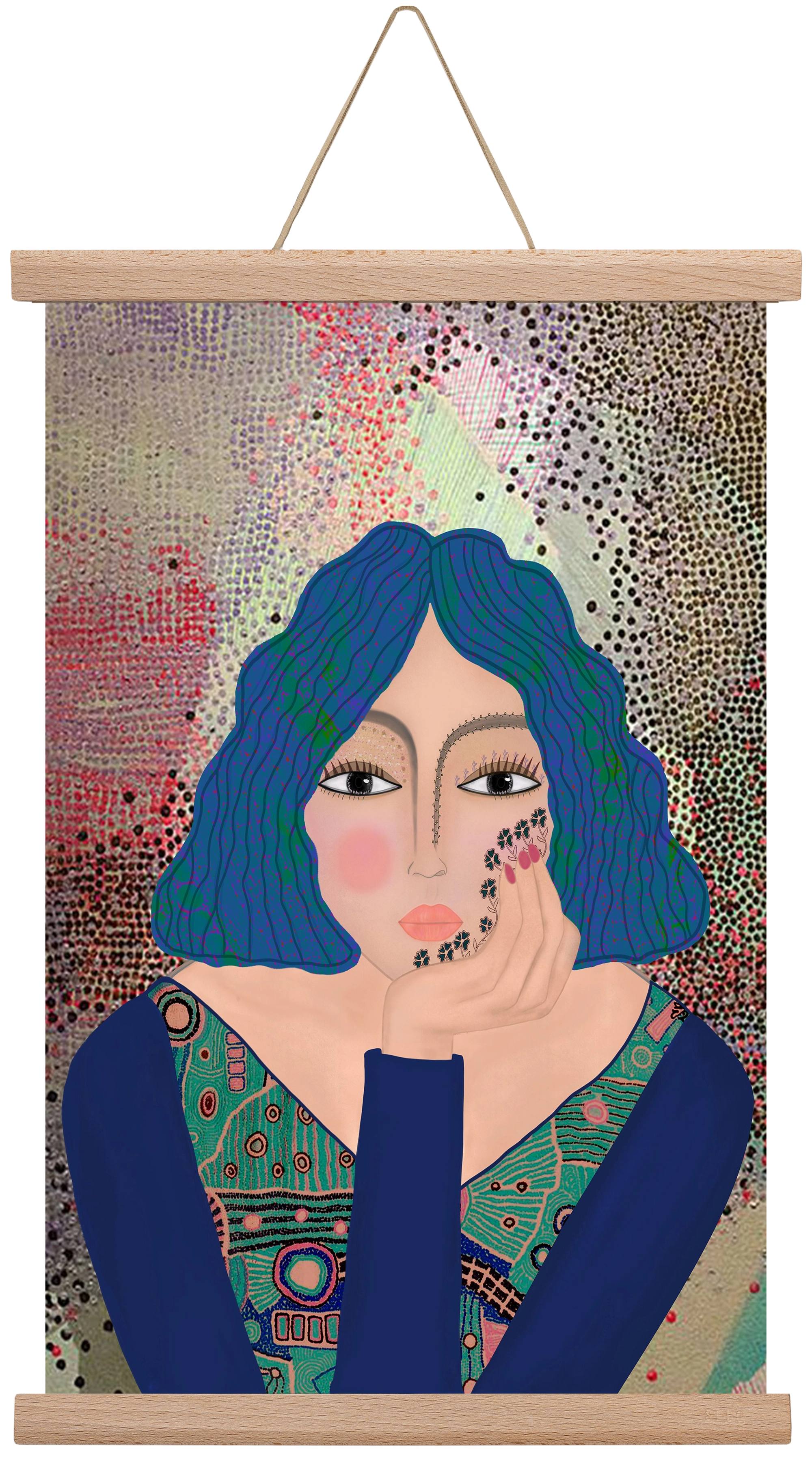 LILA, 30x45 cm (30x45 cm), Tölgy akasztó