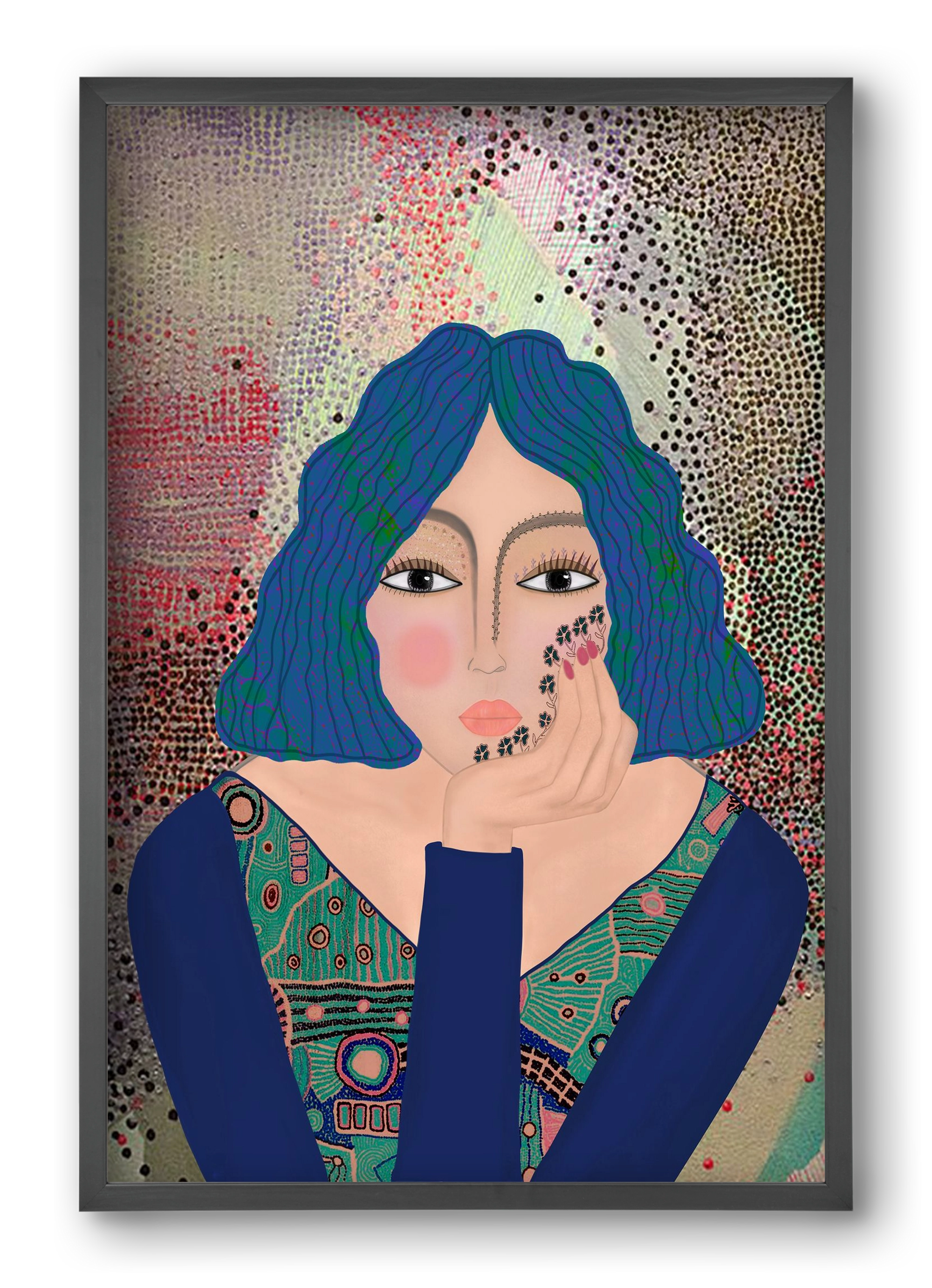 LILA, 40x60 cm (40x60 cm), Fekete keret