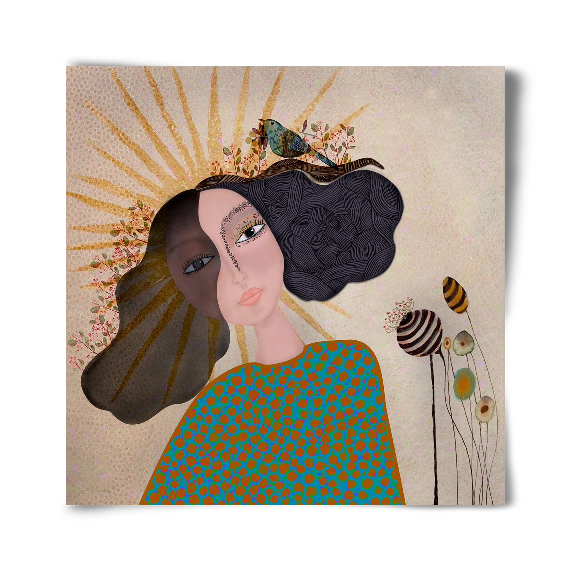 Meadow Girl, 40x40 cm, Keret nélkül