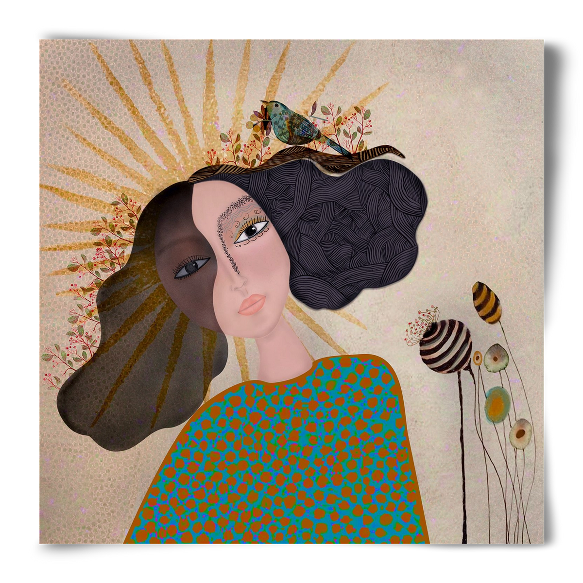 Meadow Girl, 50x50 cm, Keret nélkül