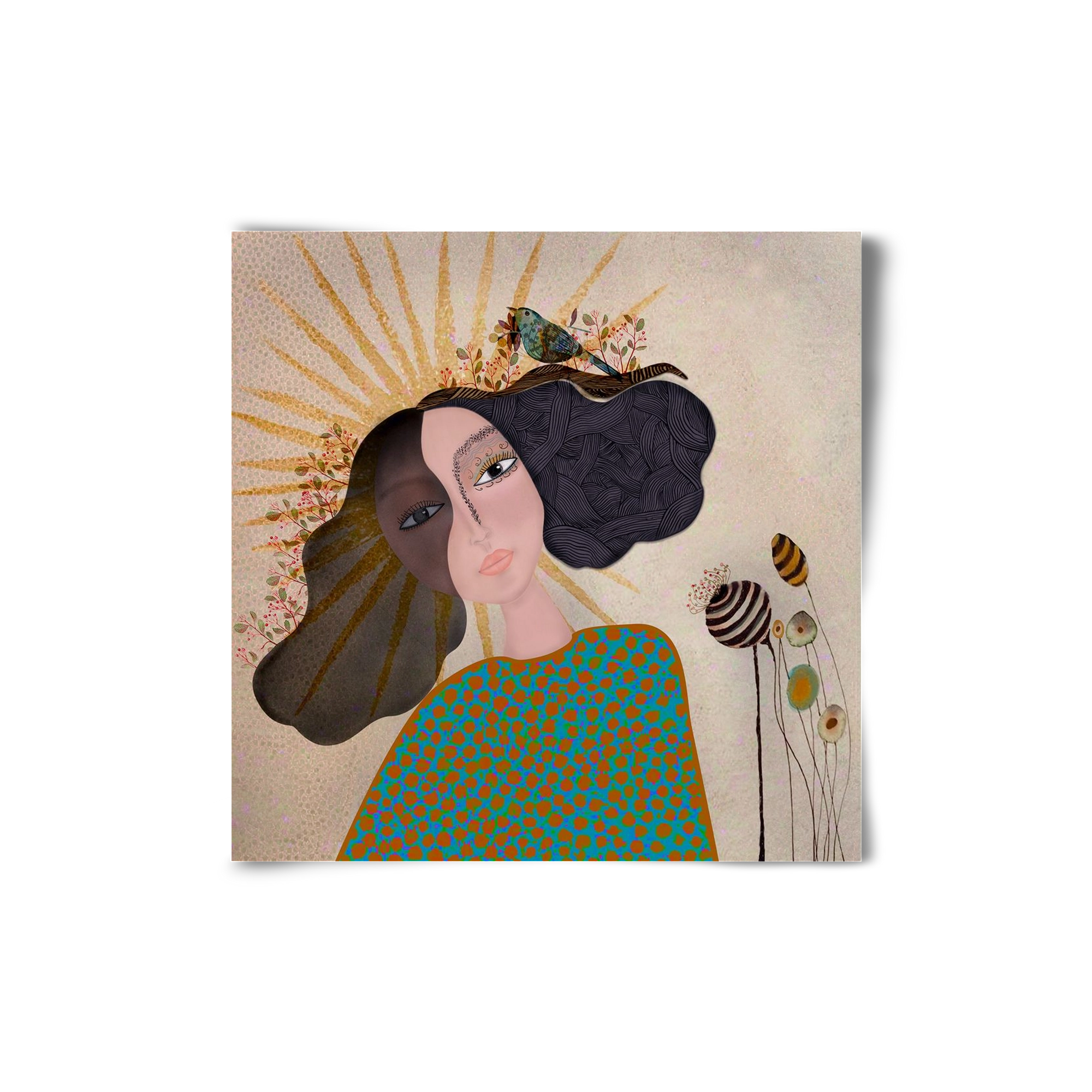 Meadow Girl, 20x20 cm, Keret nélkül