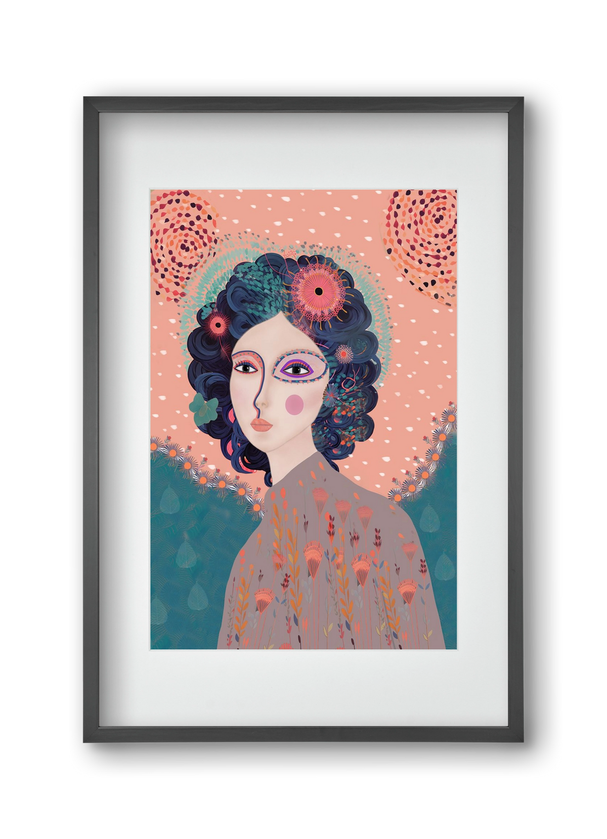 ELARA'S EXPLORATION, 30x45 cm (20x30 cm), Fekete keret, paszpartuval