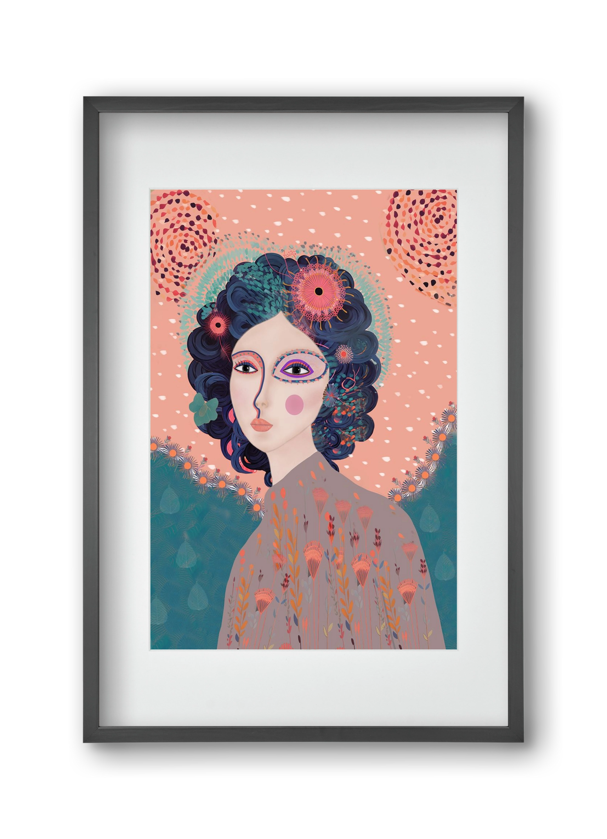 ELARA'S EXPLORATION, 30x45 cm (20x30 cm), Fekete keret, paszpartuval