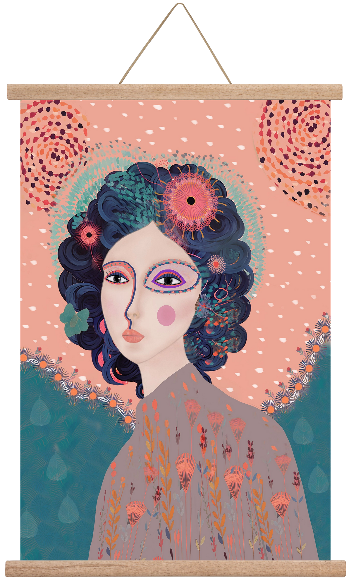 ELARA'S EXPLORATION, 40x60 cm (40x60 cm), Tölgy akasztó