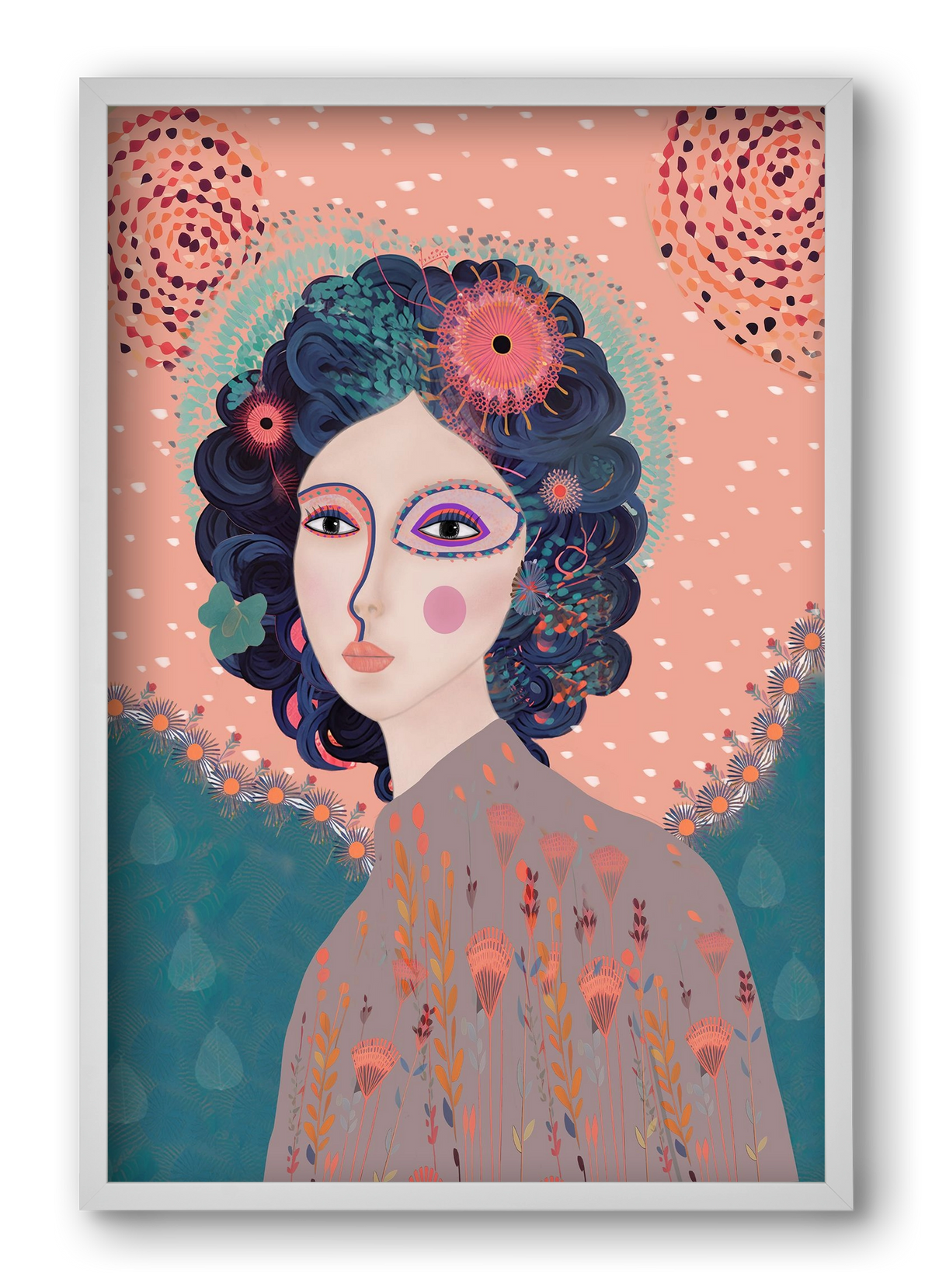 ELARA'S EXPLORATION, 40x60 cm (40x60 cm), Fehér keret