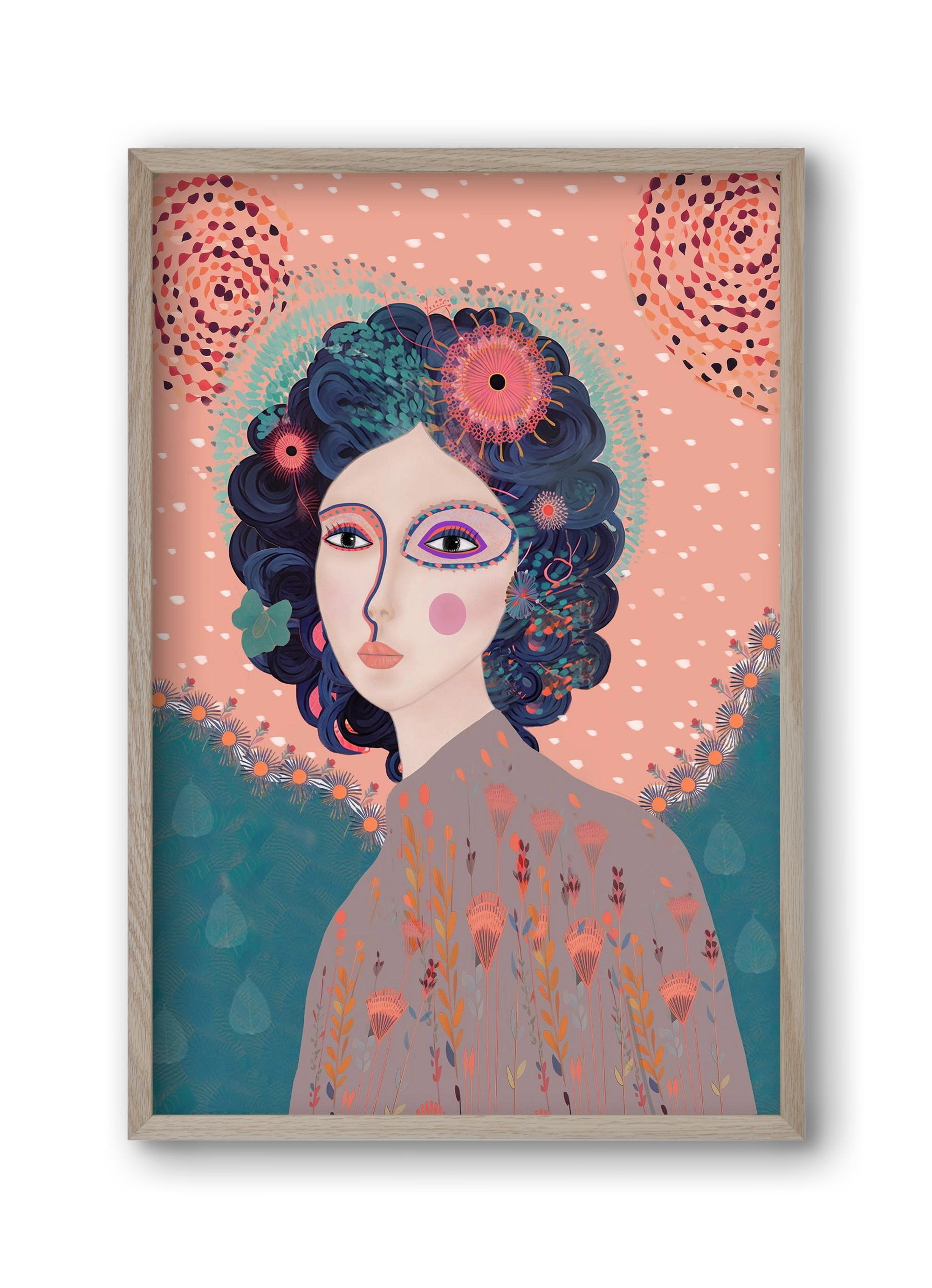 ELARA'S EXPLORATION, 30x45 cm (30x45 cm), Tölgy keret