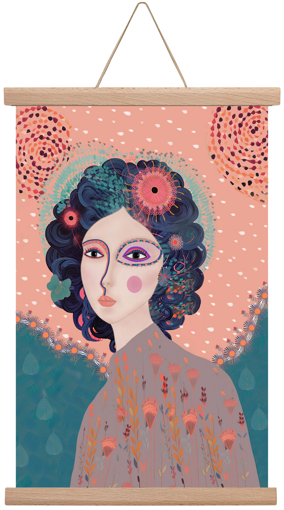 ELARA'S EXPLORATION, 30x45 cm (30x45 cm), Tölgy akasztó