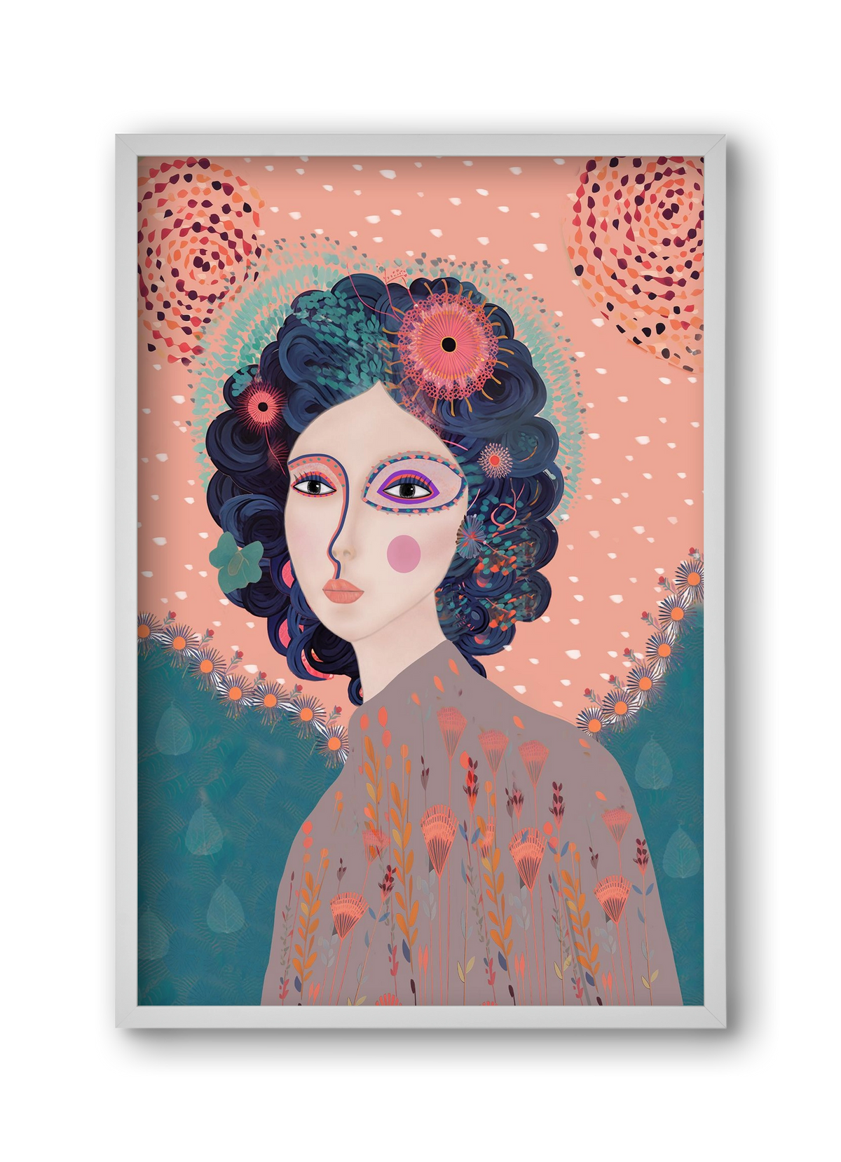 ELARA'S EXPLORATION, 30x45 cm (30x45 cm), Fehér keret