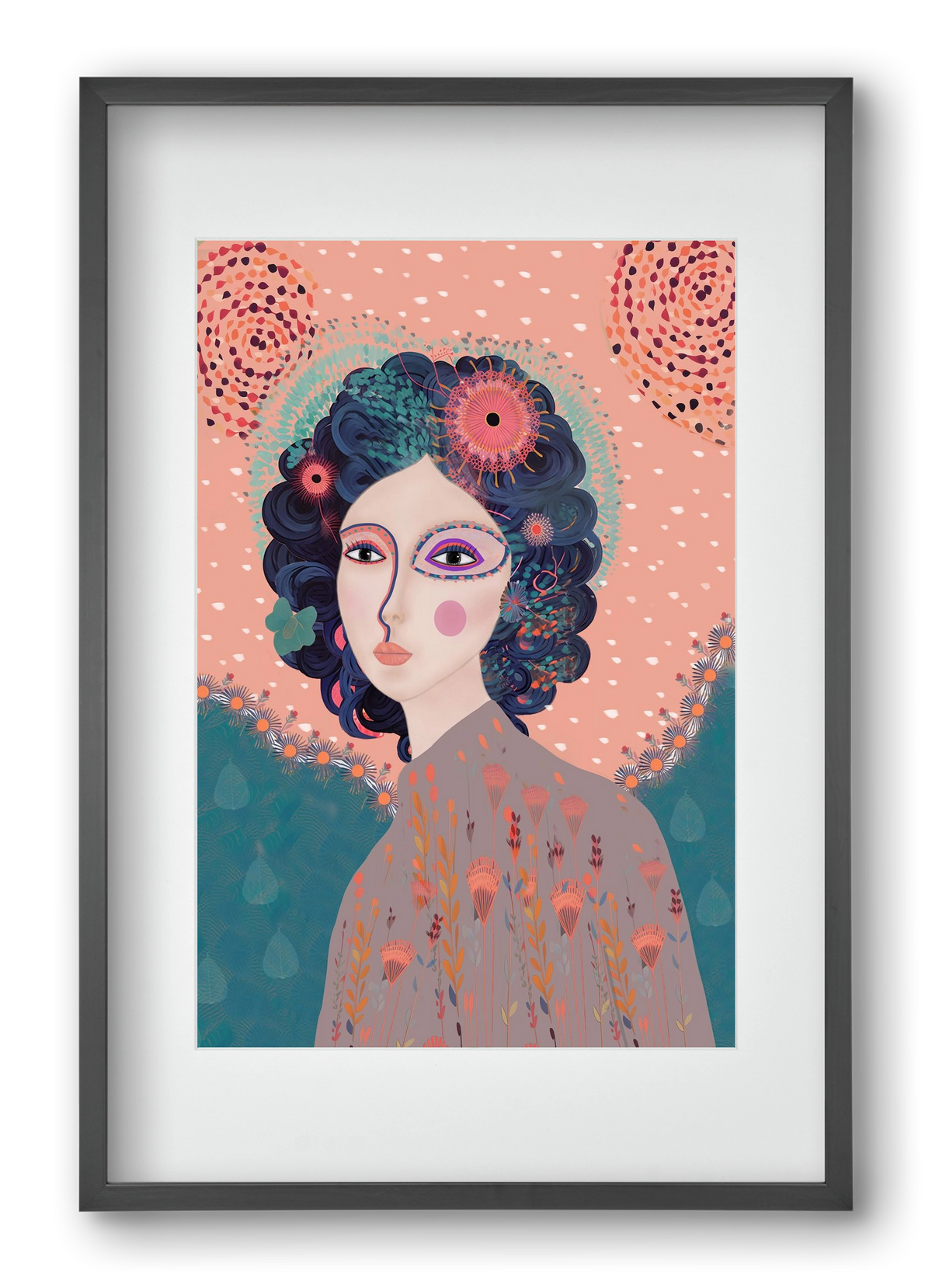 ELARA'S EXPLORATION, 40x60 cm (30x45 cm), Fekete keret, paszpartuval