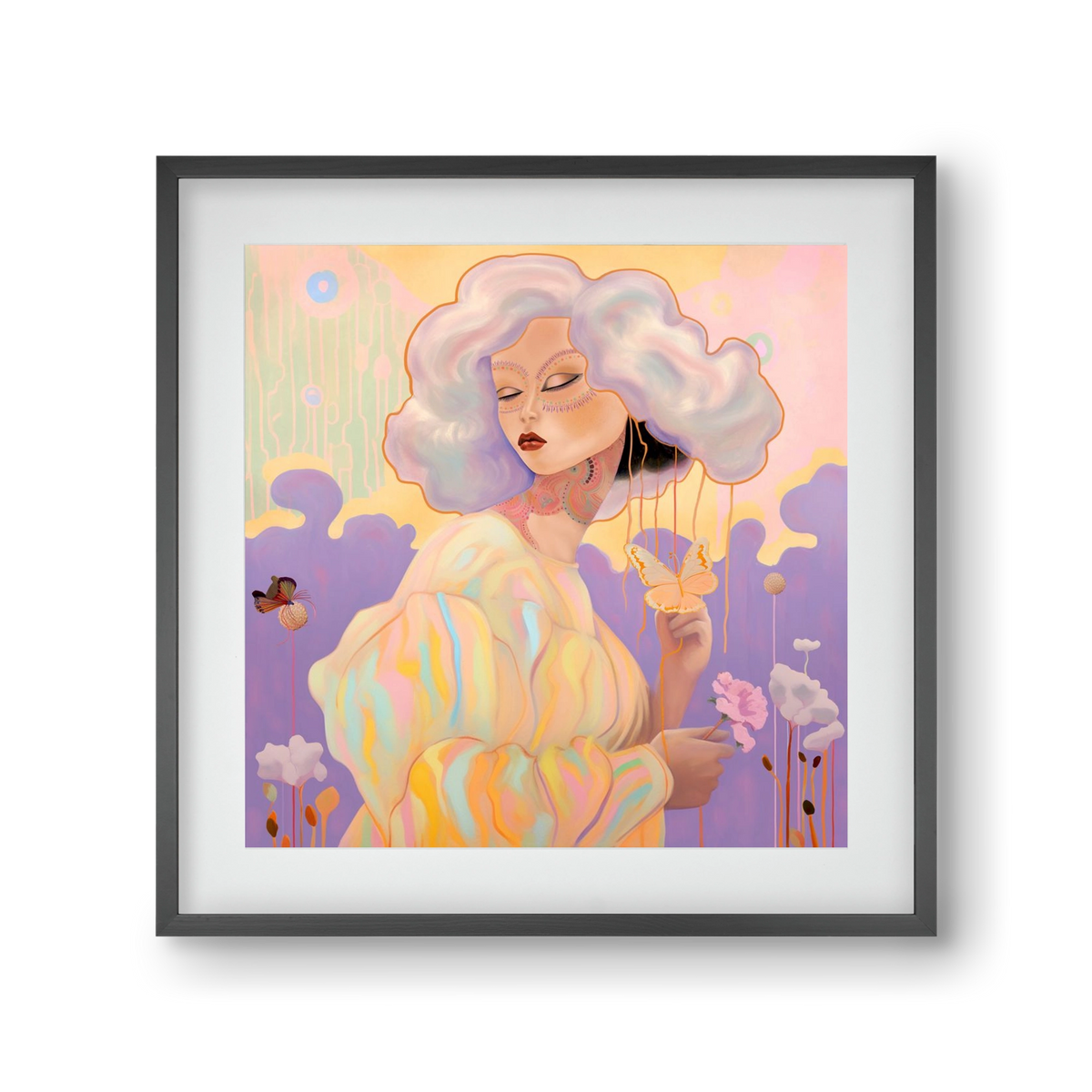 WHISPER OF ENCHANTMENT, 30x30 cm (20x20 cm), Fekete keret, paszpartuval